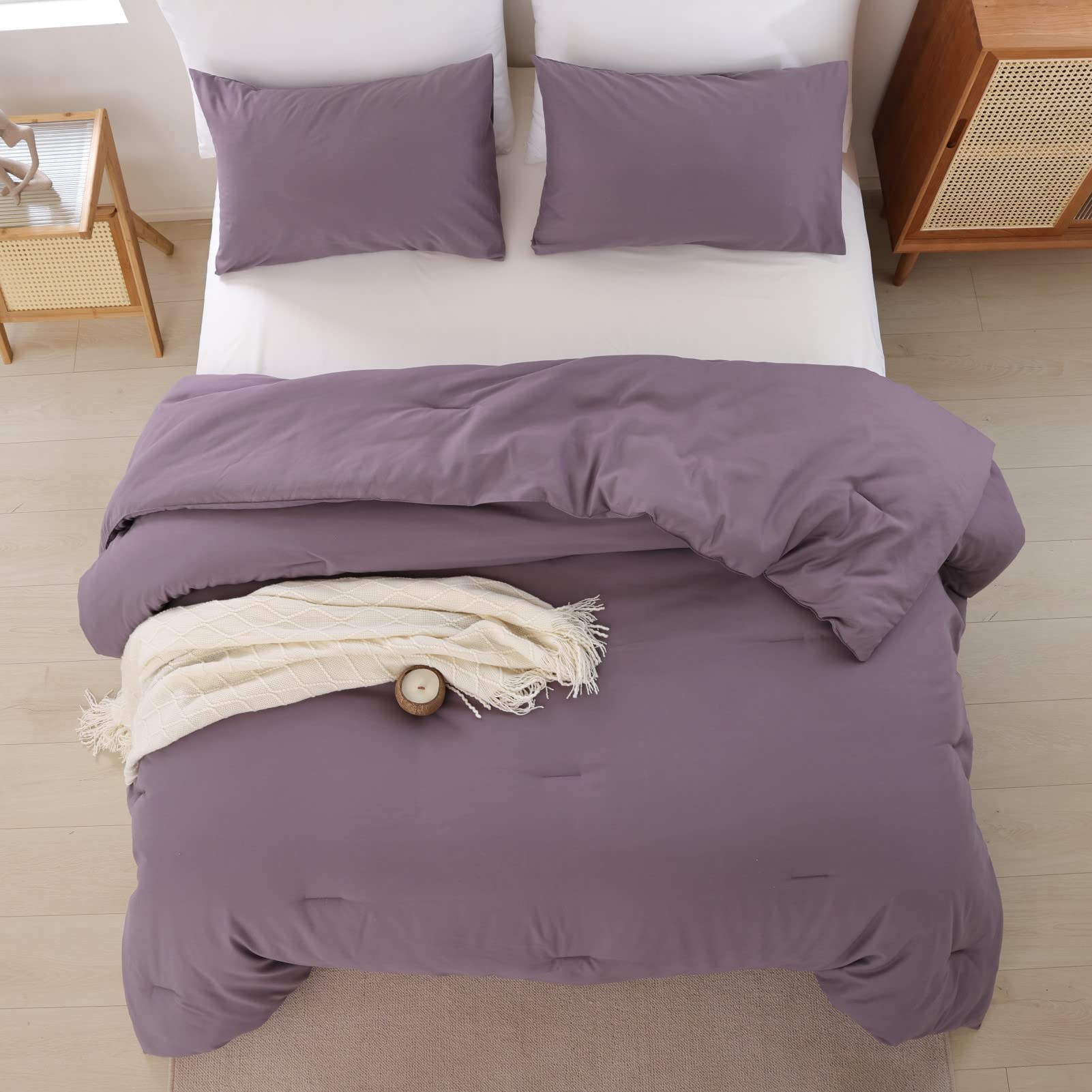 Foto 7 | Juego de Edredón King Size Rosgonia Morado 3 Piezas - Venta Internacional