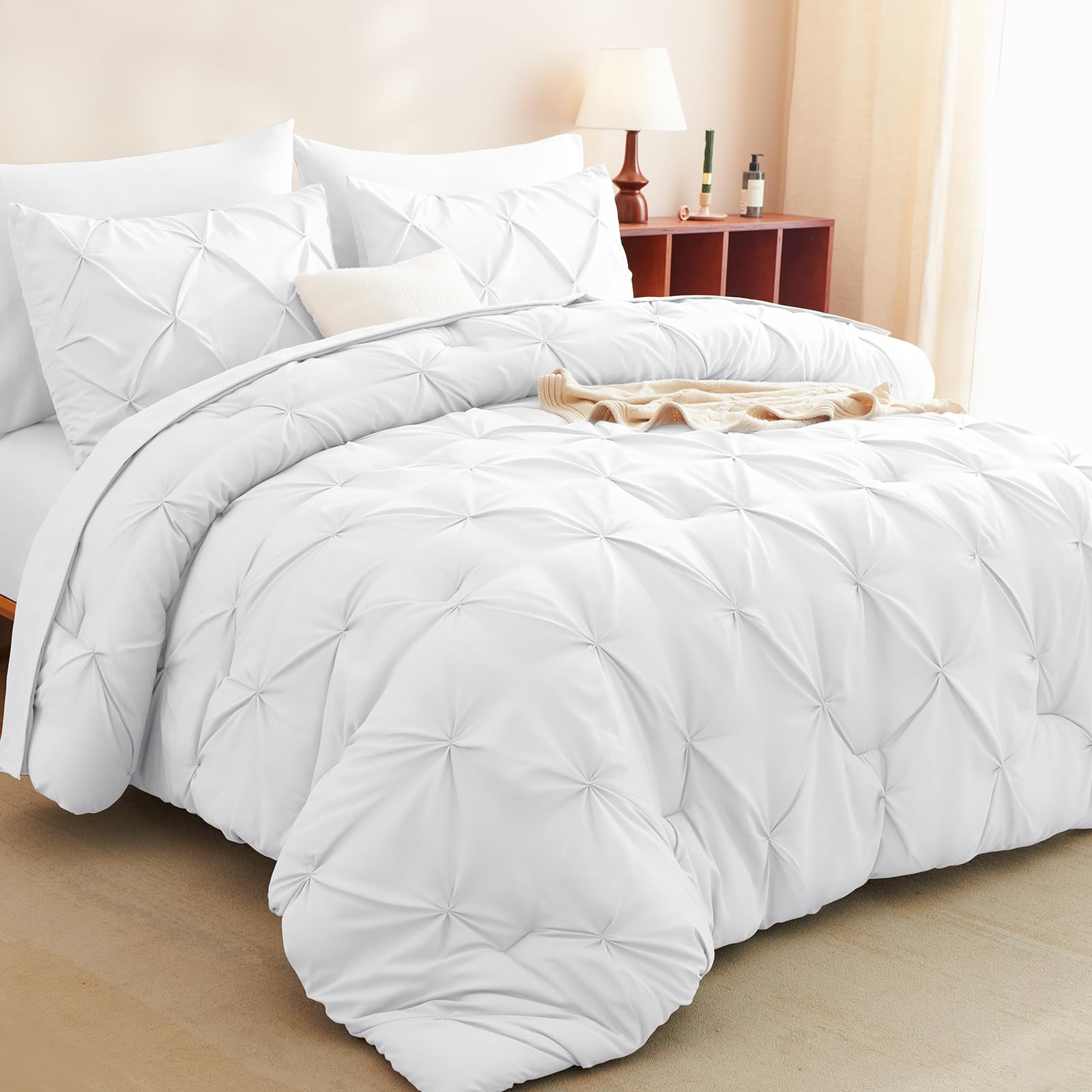 Foto 1 | Juego de Edredón Queen Cozylux Blanco 7 Piezas - Venta Internacional