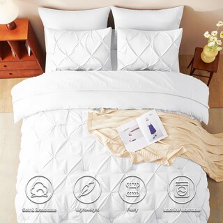 Foto 2 | Juego de Edredón Queen Cozylux Blanco 7 Piezas - Venta Internacional