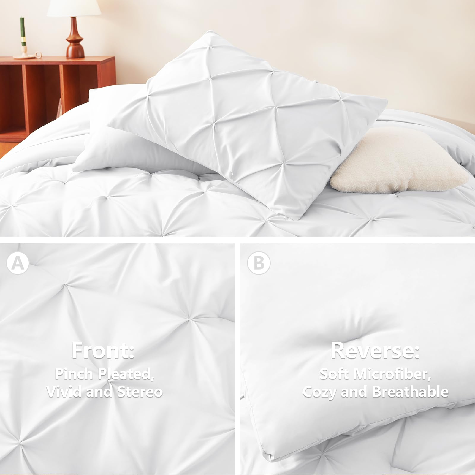 Foto 4 pulgar | Juego de Edredón Queen Cozylux Blanco 7 Piezas - Venta Internacional