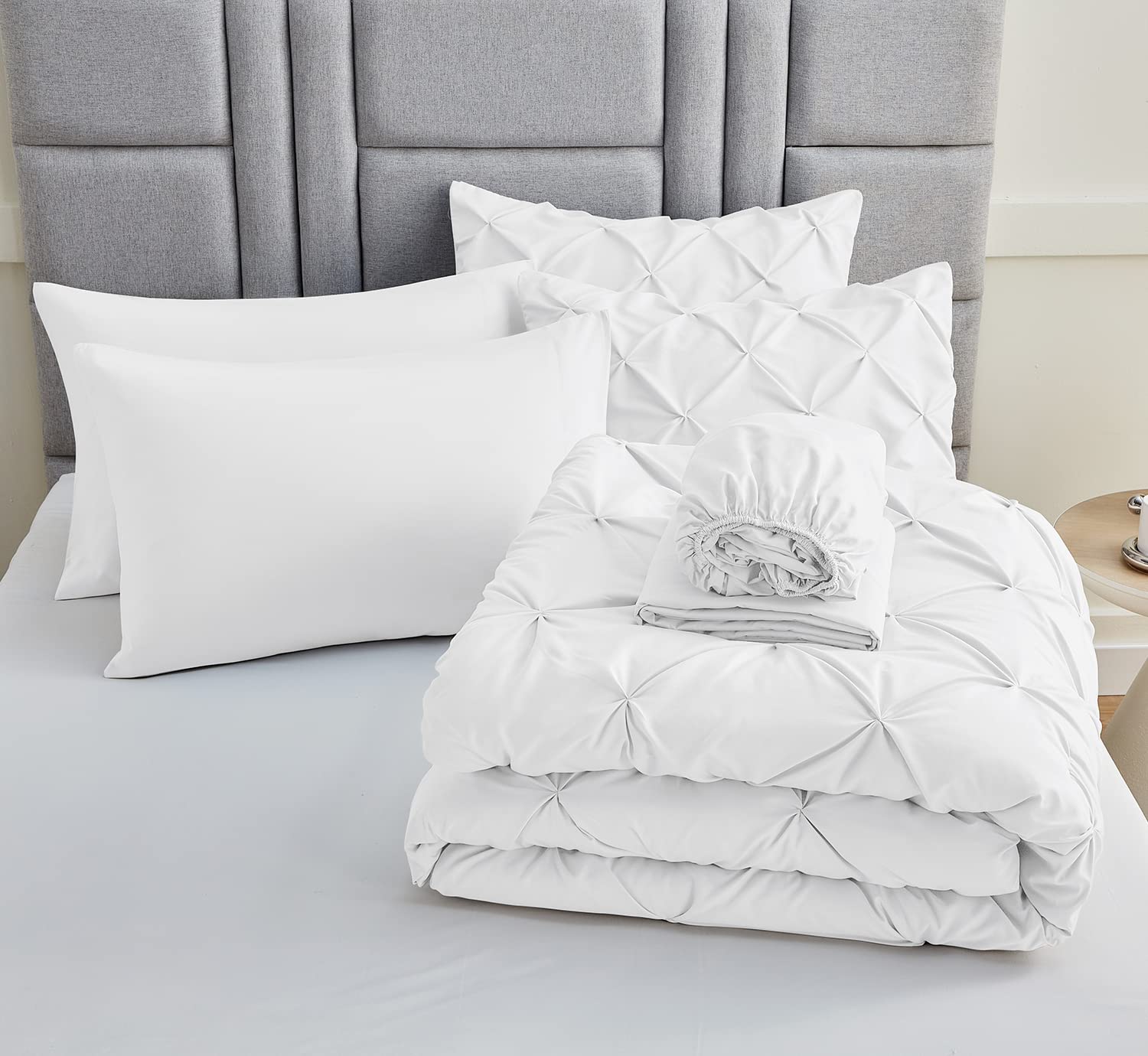 Foto 6 | Juego de Edredón Queen Cozylux Blanco 7 Piezas - Venta Internacional