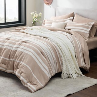 Foto 1 | Juego de Edredón King Bedsure Camel Claro 7 Piezas - Venta Internacional