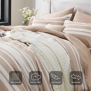 Foto 6 | Juego de Edredón King Bedsure Camel Claro 7 Piezas - Venta Internacional