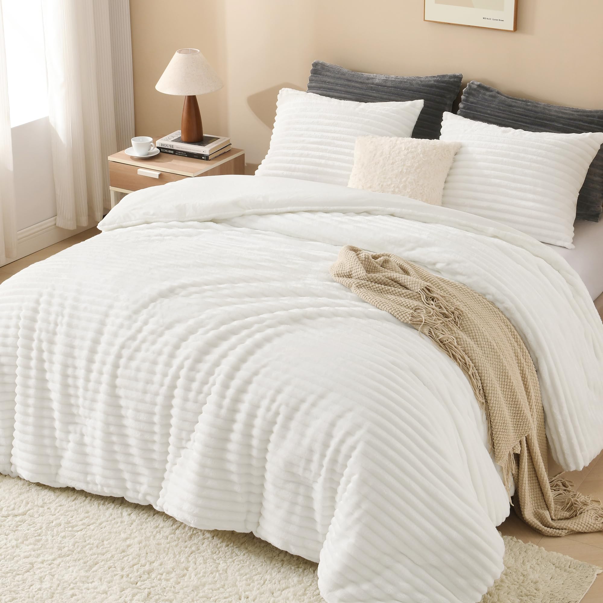 Foto 6 | Set de Edredón Queen Andency Blanco 3 Piezas-  Venta Internacional