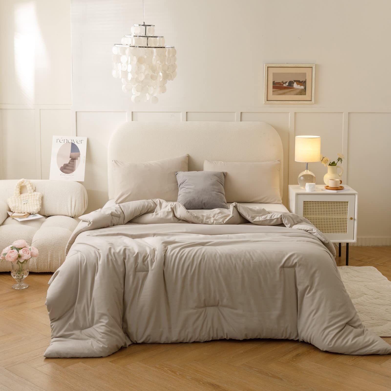 Foto 2 | Edredón California King con Fundas de Almohada Rosgonia Beige 3 Piezas - Venta Internacional