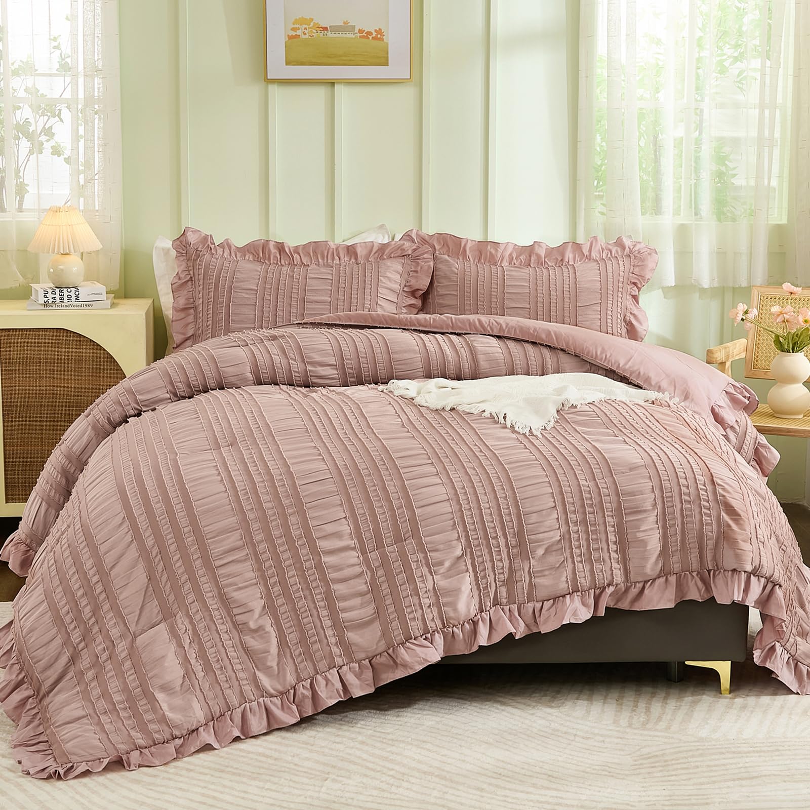 Foto 2 pulgar | Set de Edredón King Wongs Bedding  Rosa 2 Piezas  - Venta Internacional