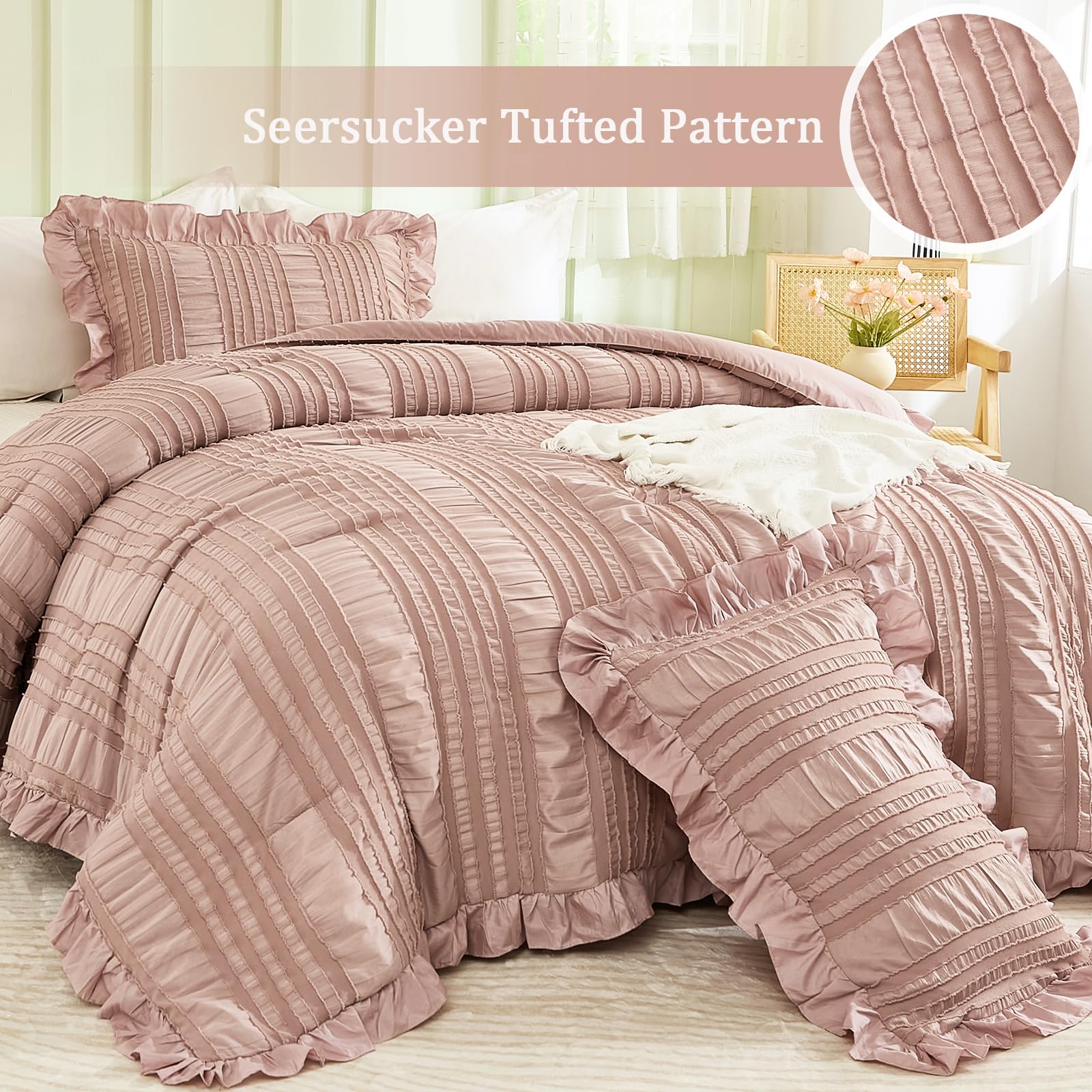 Foto 3 pulgar | Set de Edredón King Wongs Bedding  Rosa 2 Piezas  - Venta Internacional