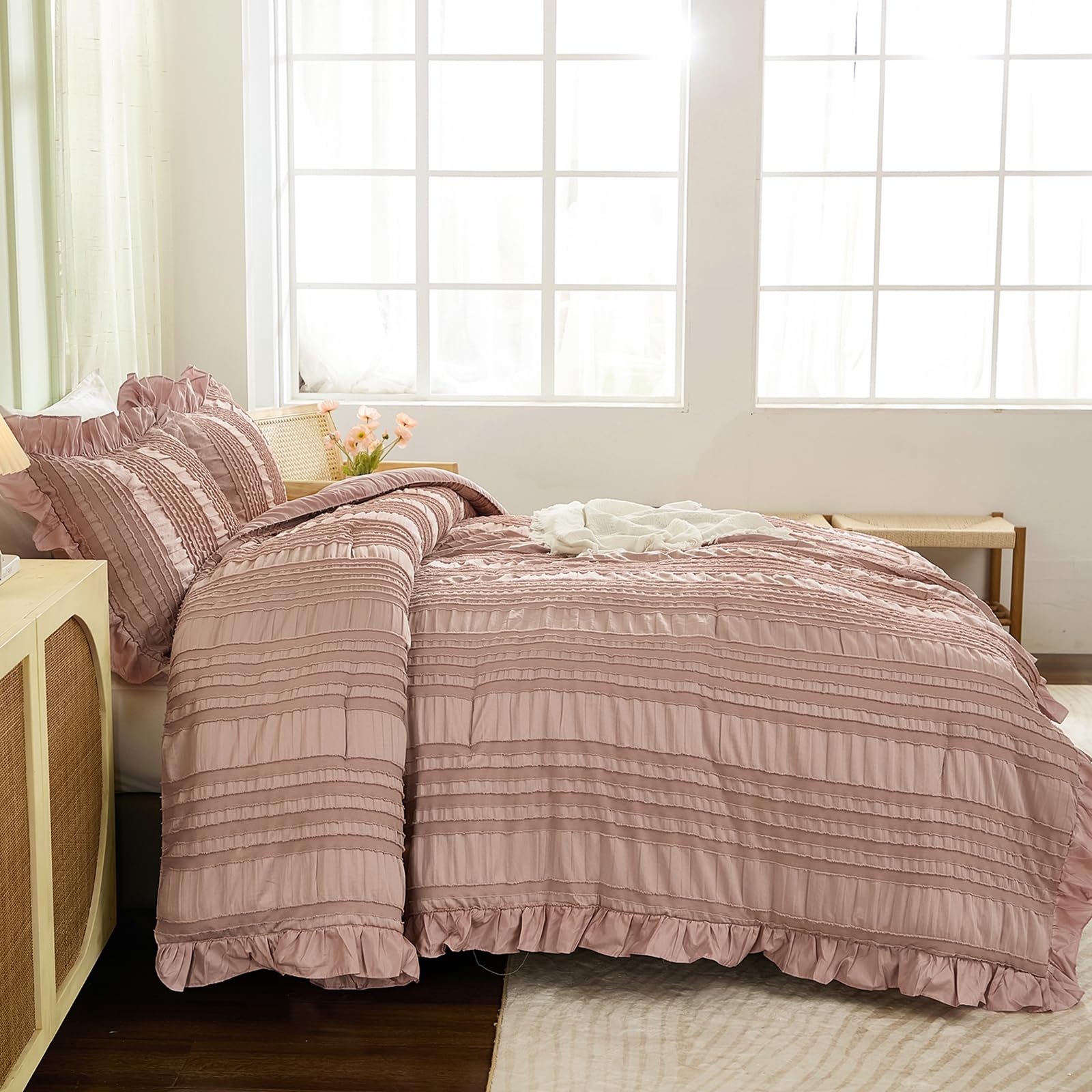 Foto 4 pulgar | Set de Edredón King Wongs Bedding  Rosa 2 Piezas  - Venta Internacional