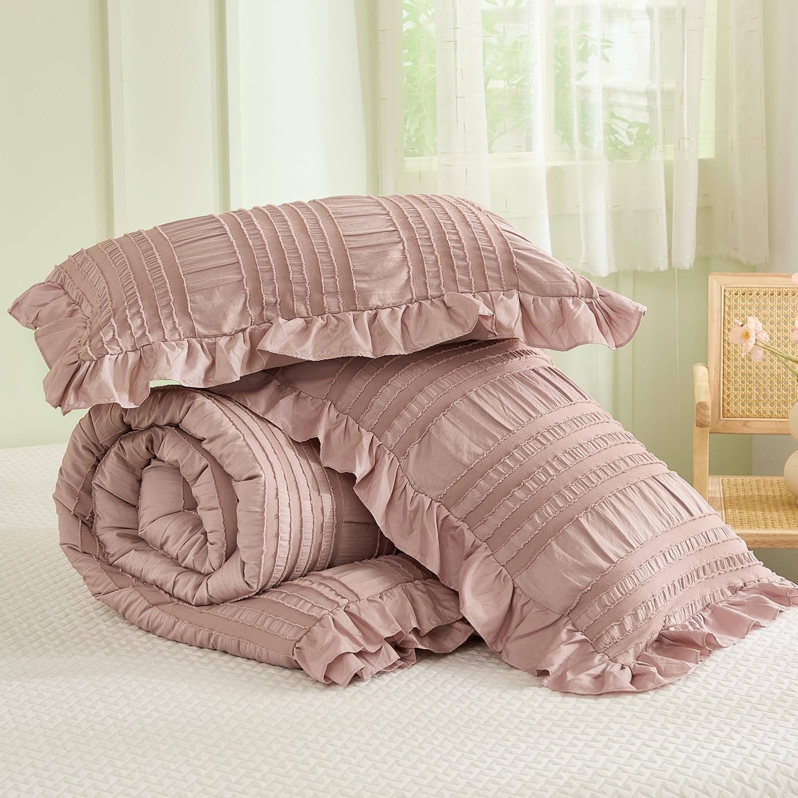 Foto 8 pulgar | Set de Edredón King Wongs Bedding  Rosa 2 Piezas  - Venta Internacional