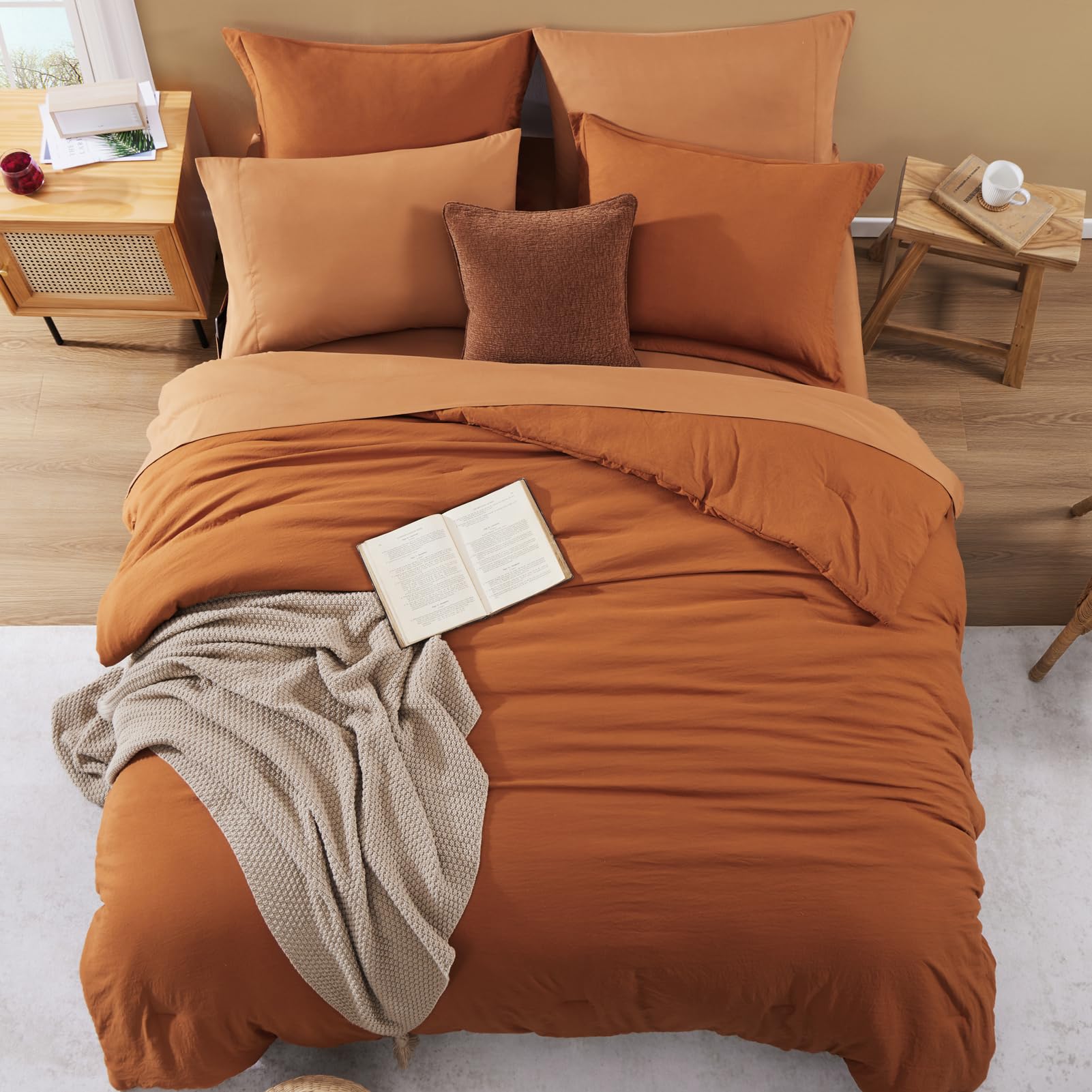 Foto 3 | Edredón Queen Size con Sábanas Wrensonge Anaranjado 7 Piezas - Venta Internacional