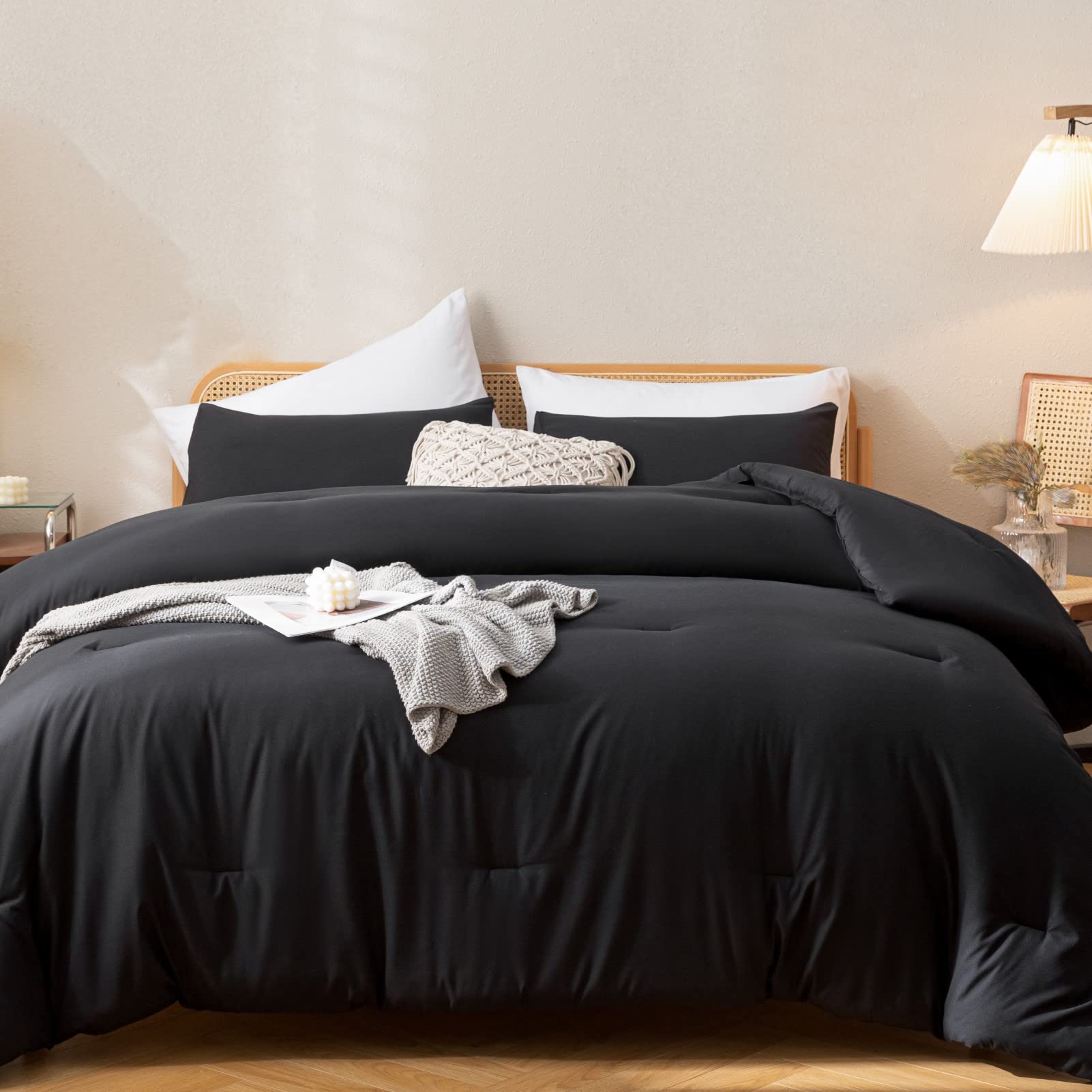 Foto 2 | Edredón California King con Fundas de Almohada Rosgonia Negro 3 Piezas - Venta Internacional