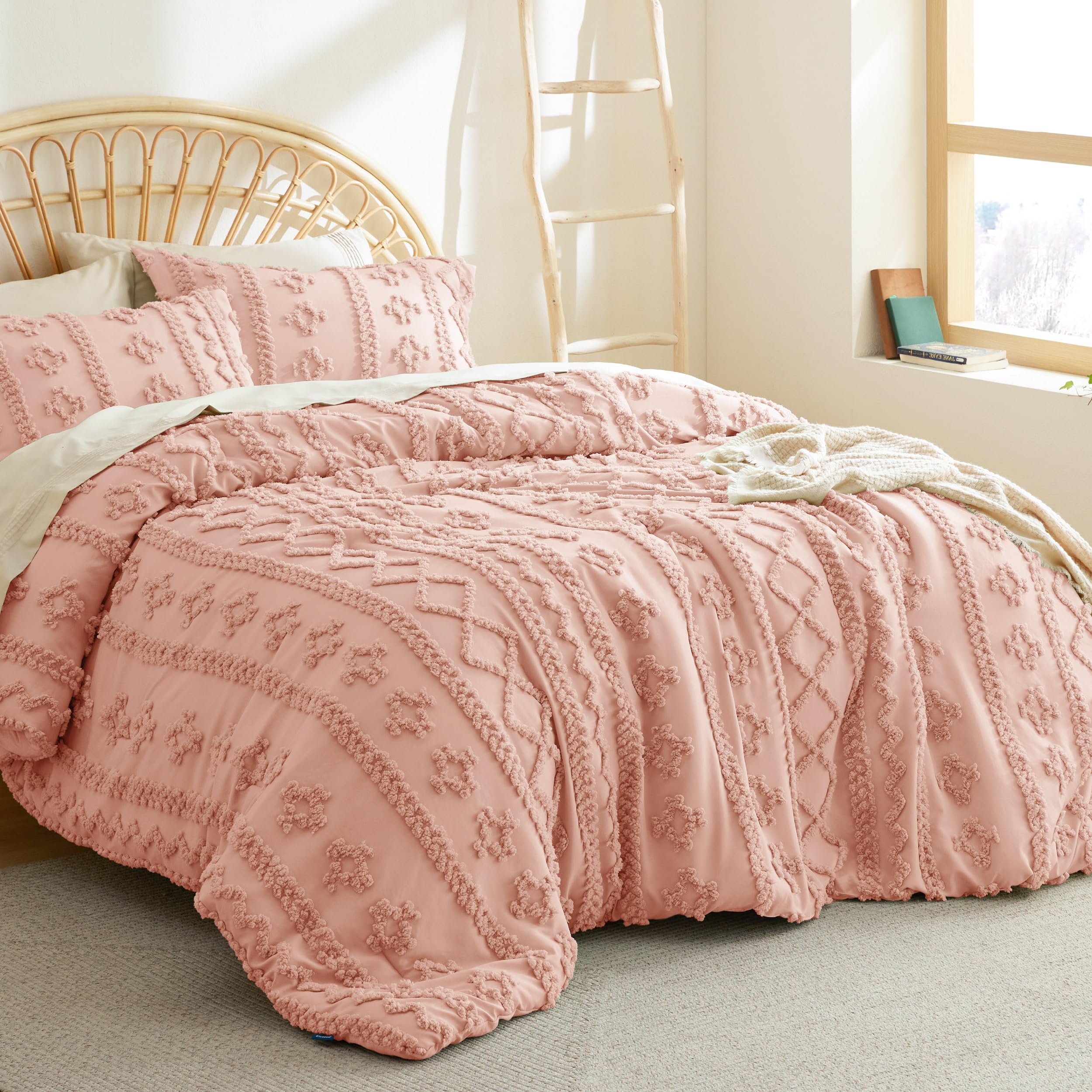 Foto 4 pulgar | Juego de Edredón Queen Bedsure Rosa 3 Piezas - Venta Internacional