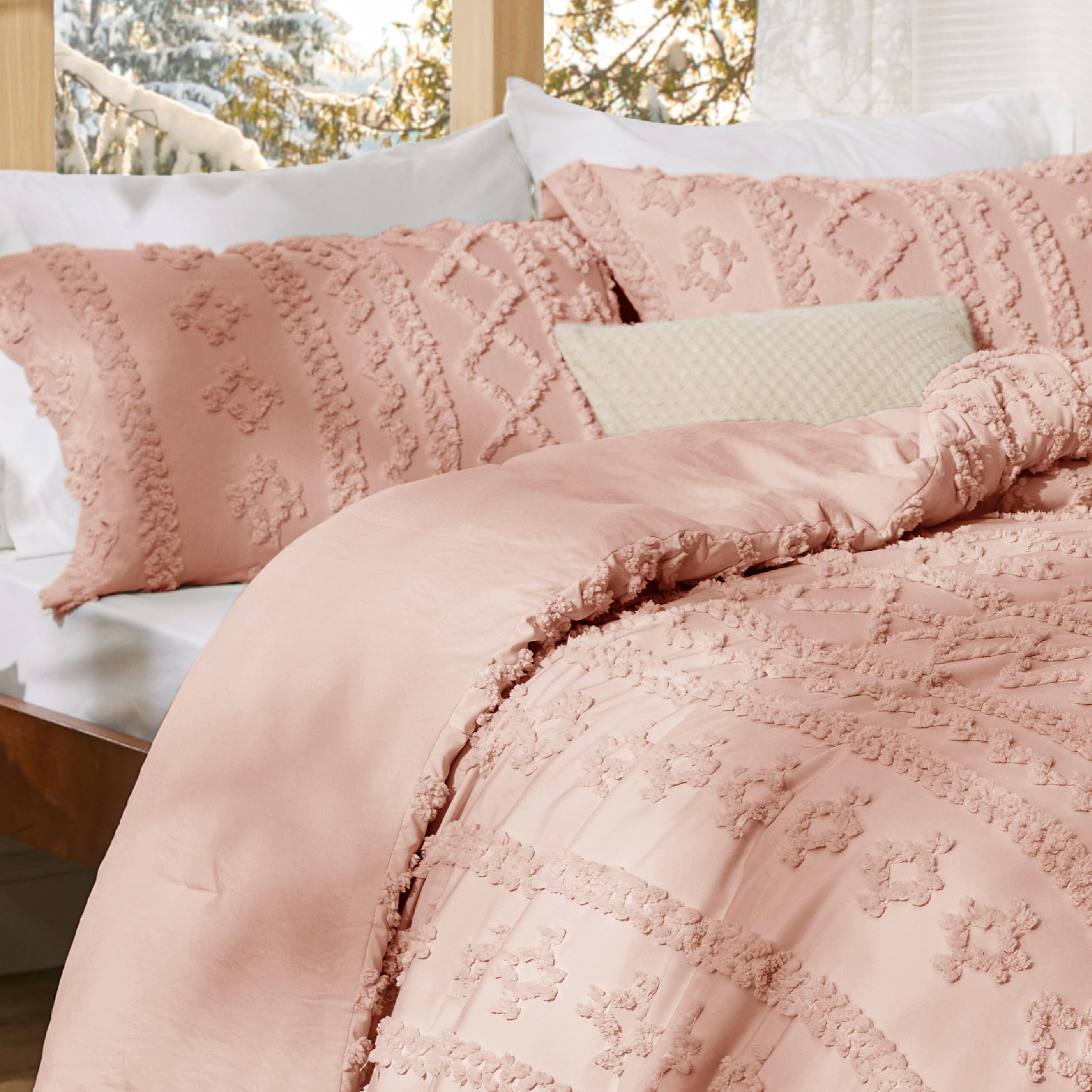 Foto 7 pulgar | Juego de Edredón Queen Bedsure Rosa 3 Piezas - Venta Internacional