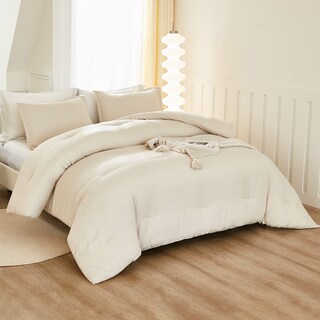 Foto 1 | Juego de Edredón Matrimonial Litanika Beige 3 Piezas -Venta Internacional