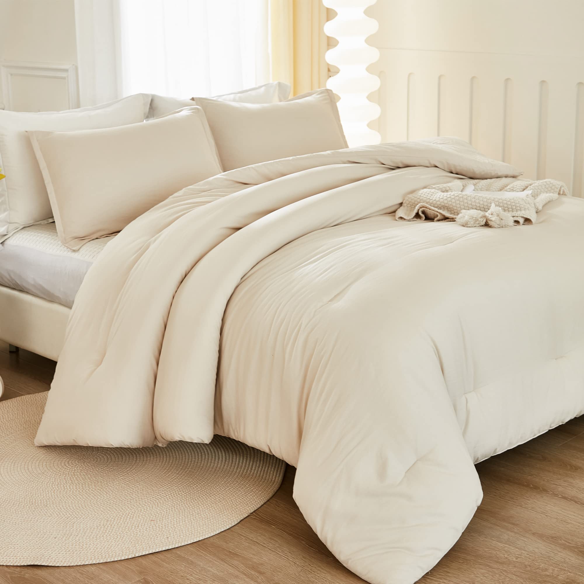 Foto 4 pulgar | Juego de Edredón Matrimonial  Litanika Beige 3 Piezas   -Venta Internacional