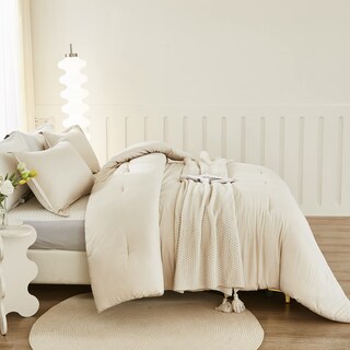 Foto 4 | Juego de Edredón Matrimonial Litanika Beige 3 Piezas -Venta Internacional