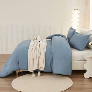 Foto 3 | Set de Edredón Matrimonial Litanika Azul 3 Piezas - Venta Internacional