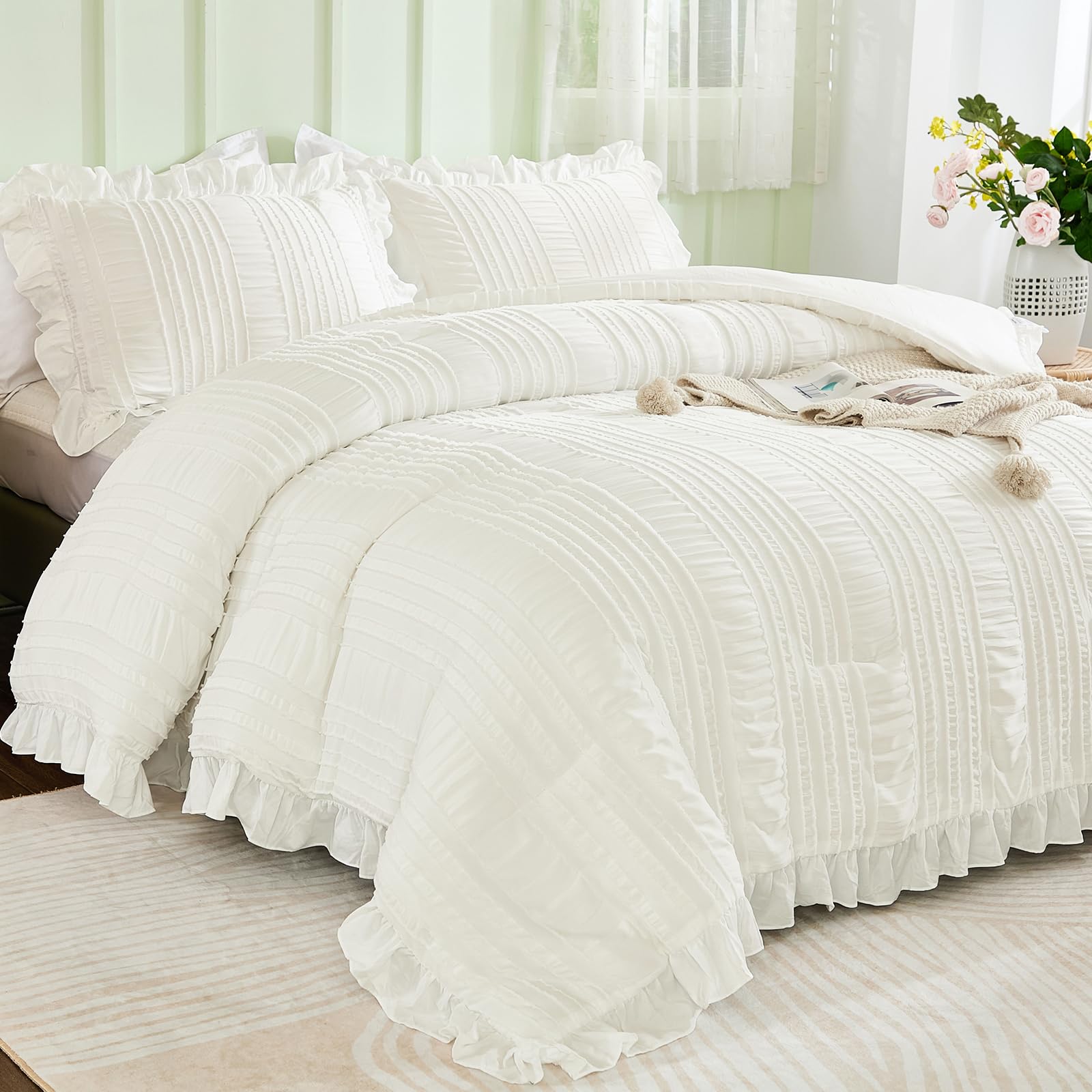 Foto 3 pulgar | Set de Edredón Queen Wongs Bedding Blanco 3 Piezas - Venta Internacional