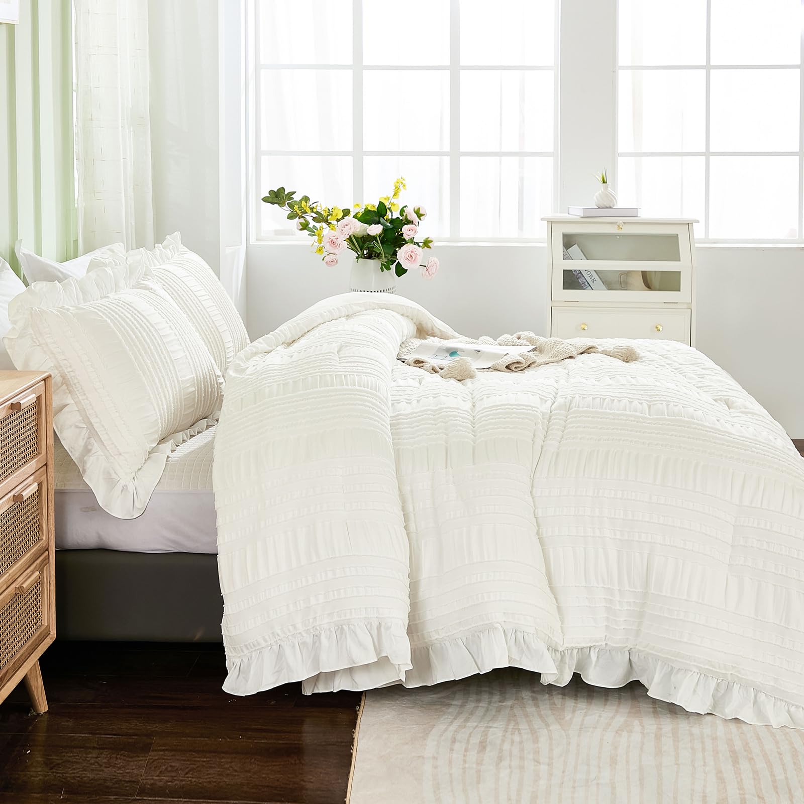 Foto 4 pulgar | Set de Edredón Queen Wongs Bedding Blanco 3 Piezas - Venta Internacional