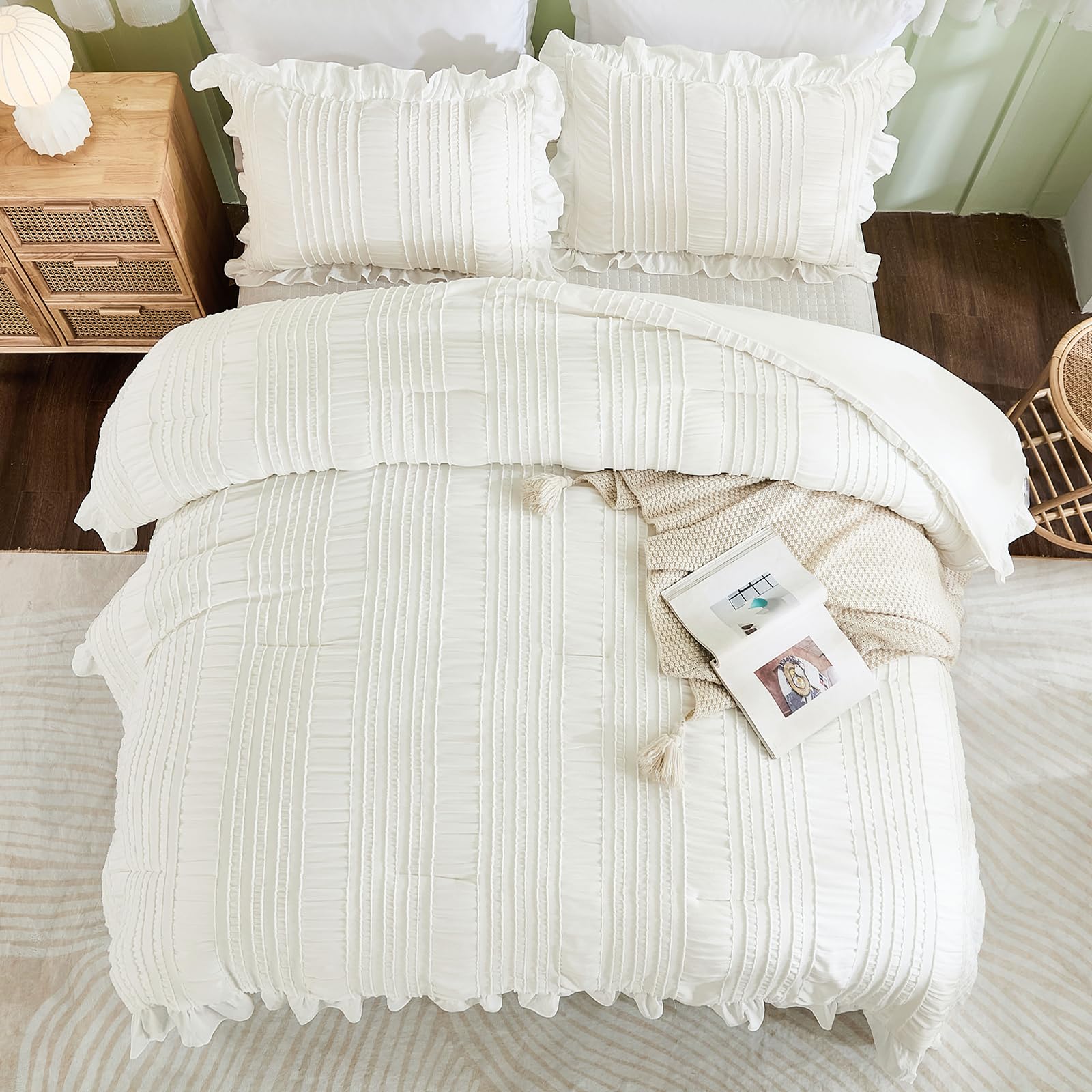 Foto 5 pulgar | Set de Edredón Queen Wongs Bedding Blanco 3 Piezas - Venta Internacional
