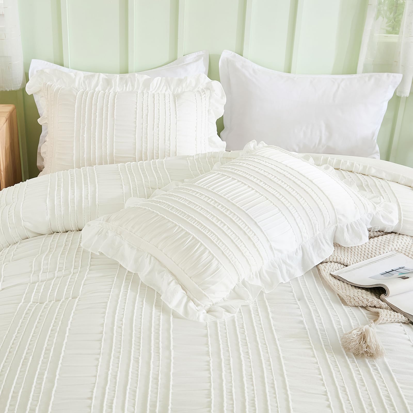 Foto 7 pulgar | Set de Edredón Queen Wongs Bedding Blanco 3 Piezas - Venta Internacional