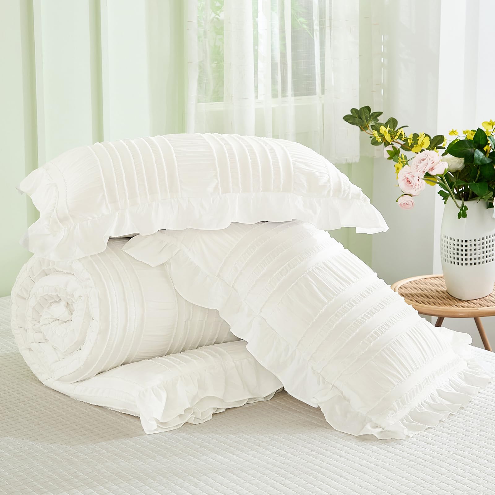 Foto 8 pulgar | Set de Edredón Queen Wongs Bedding Blanco 3 Piezas - Venta Internacional