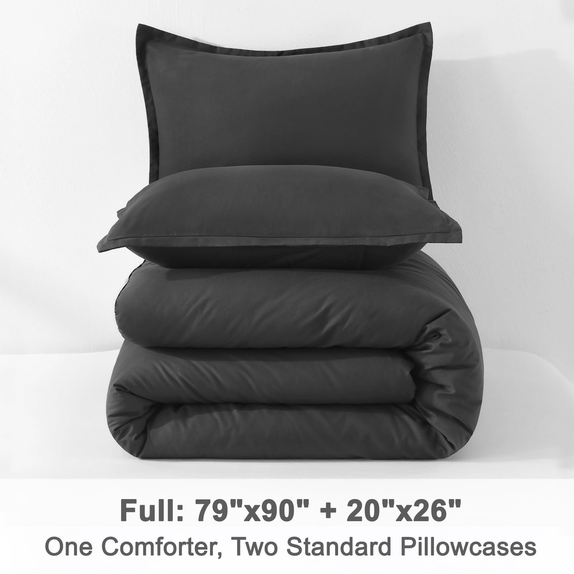 Foto 8 pulgar | Edredón Matrimonial con Fundas de Almohada Litanika Gris Oscuro 3 Piezas - Venta Internacional