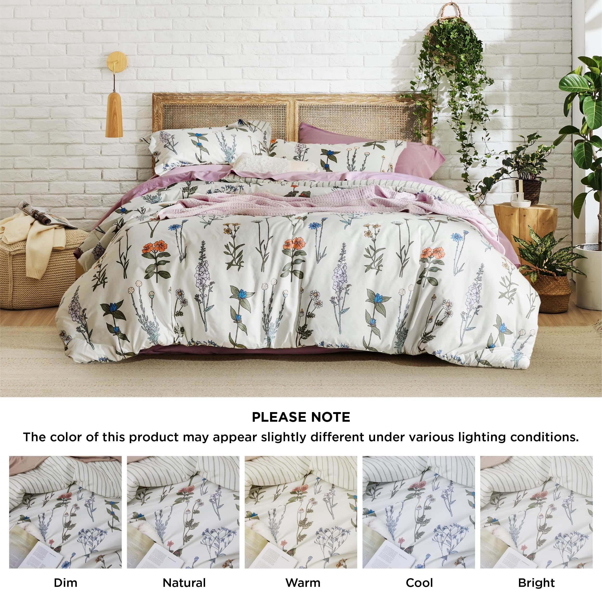 Foto 8 pulgar | Juego de Edredón King  Bedsure Floral 3 Piezas - Venta Internacional