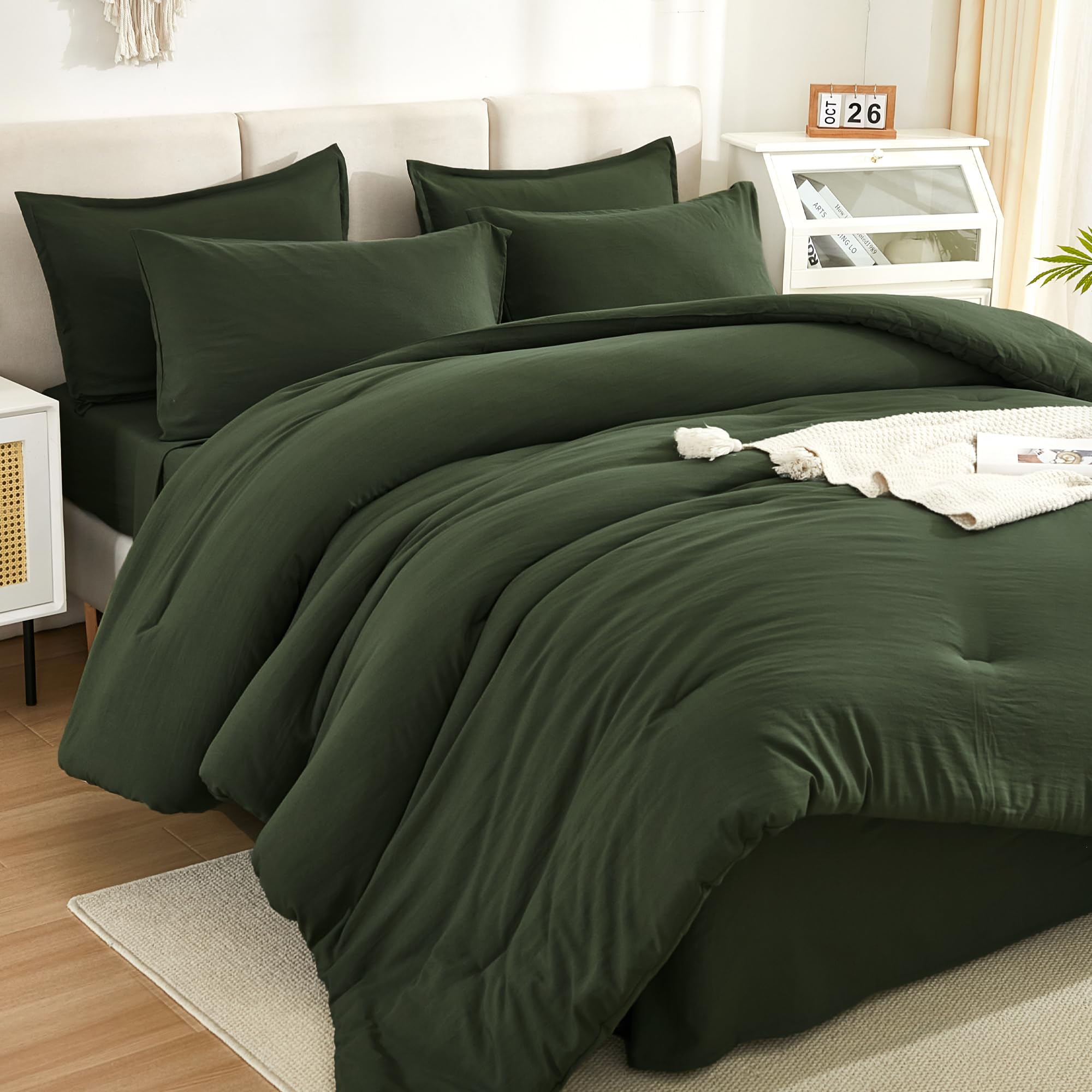 Foto 3 pulgar | Edredón King Size con Sábanas Litanika Verde 7 Piezas - Venta Internacional