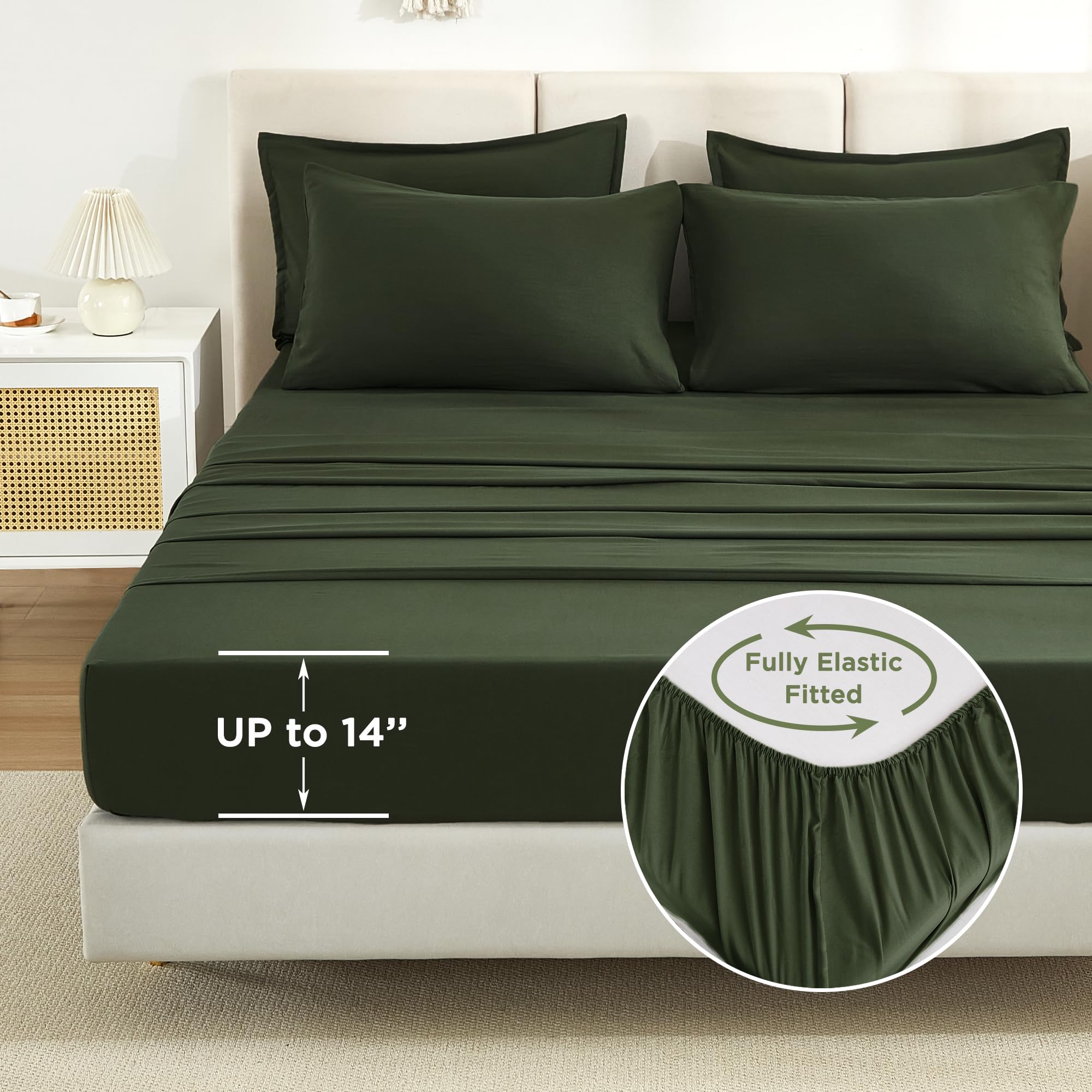 Foto 5 | Edredón King Size con Sábanas Litanika Verde 7 Piezas - Venta Internacional
