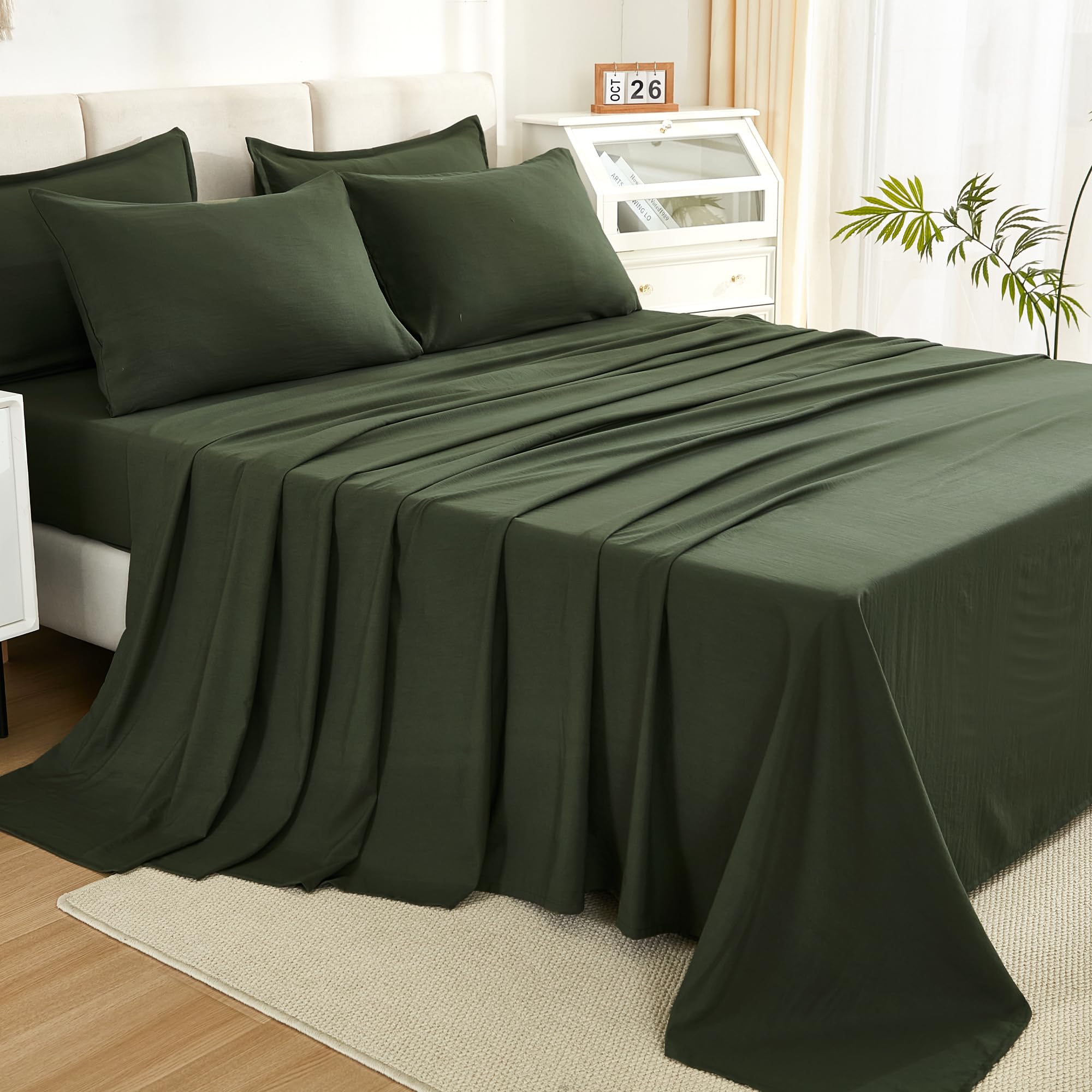 Foto 6 | Edredón King Size con Sábanas Litanika Verde 7 Piezas - Venta Internacional