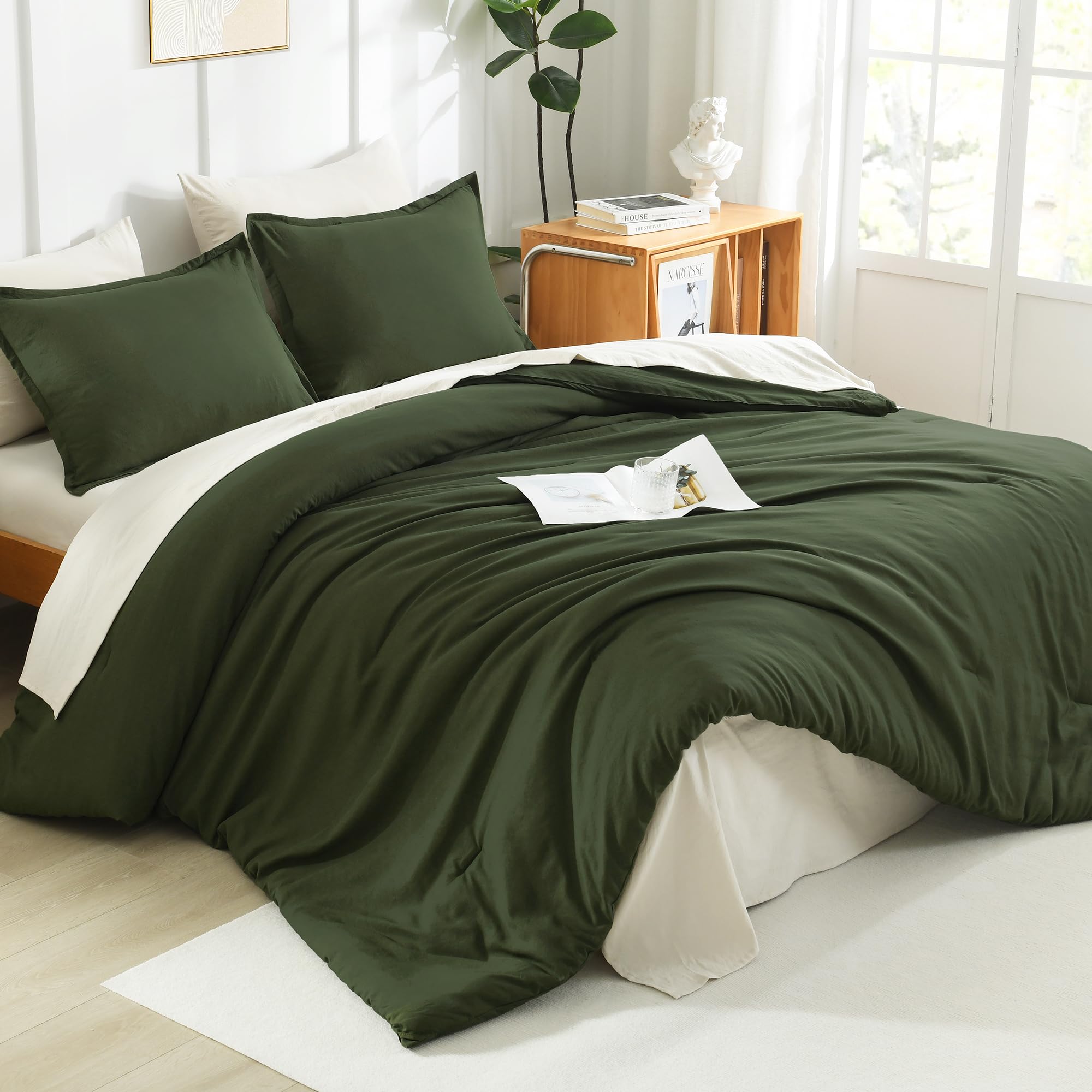 Foto 3 | Edredón King Size con Fundas de Almohada Litanika Verde 3 Piezas - Venta Internacional