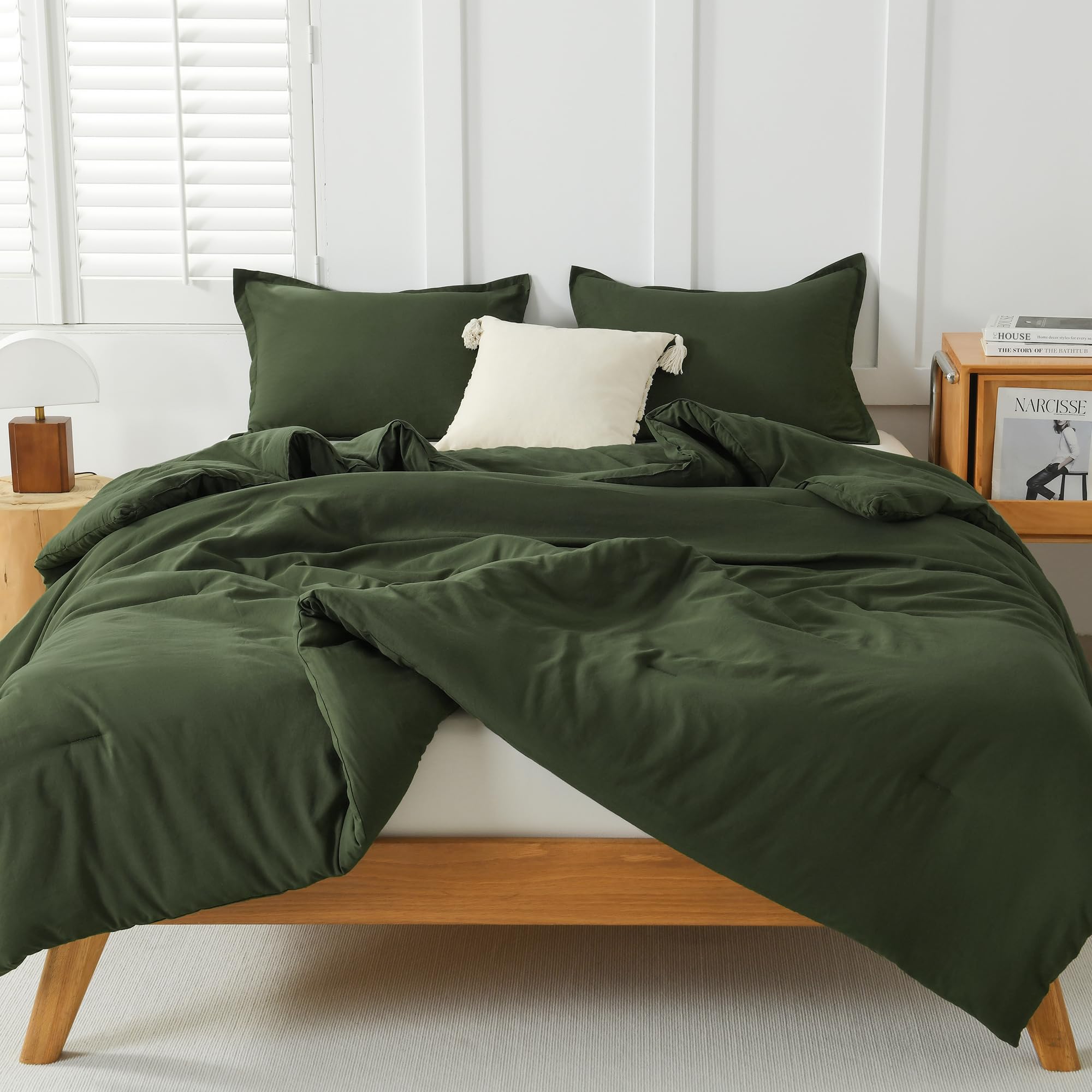 Foto 6 pulgar | Edredón King Size con Fundas de Almohada Litanika Verde 3 Piezas - Venta Internacional