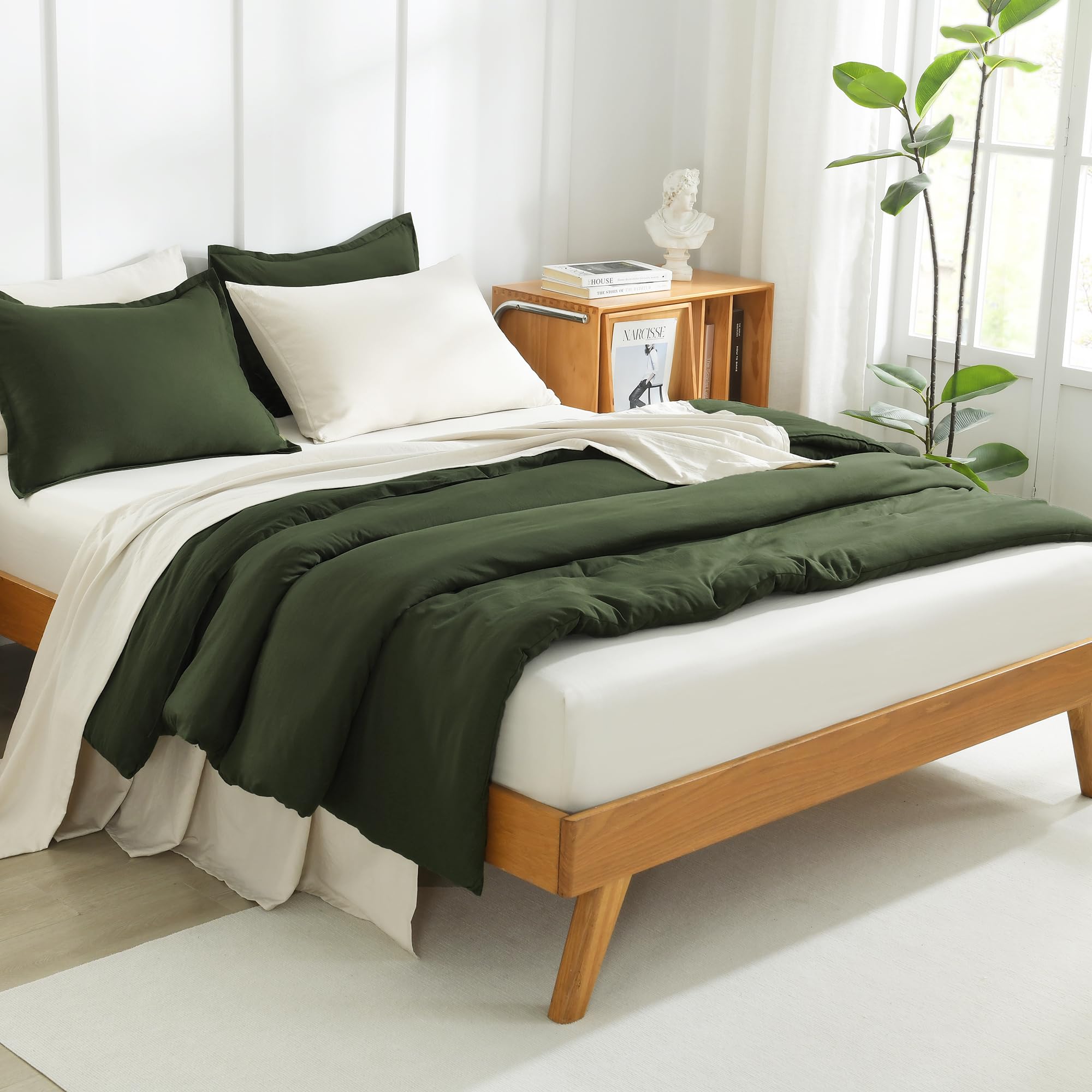 Foto 7 pulgar | Edredón King Size con Fundas de Almohada Litanika Verde 3 Piezas - Venta Internacional