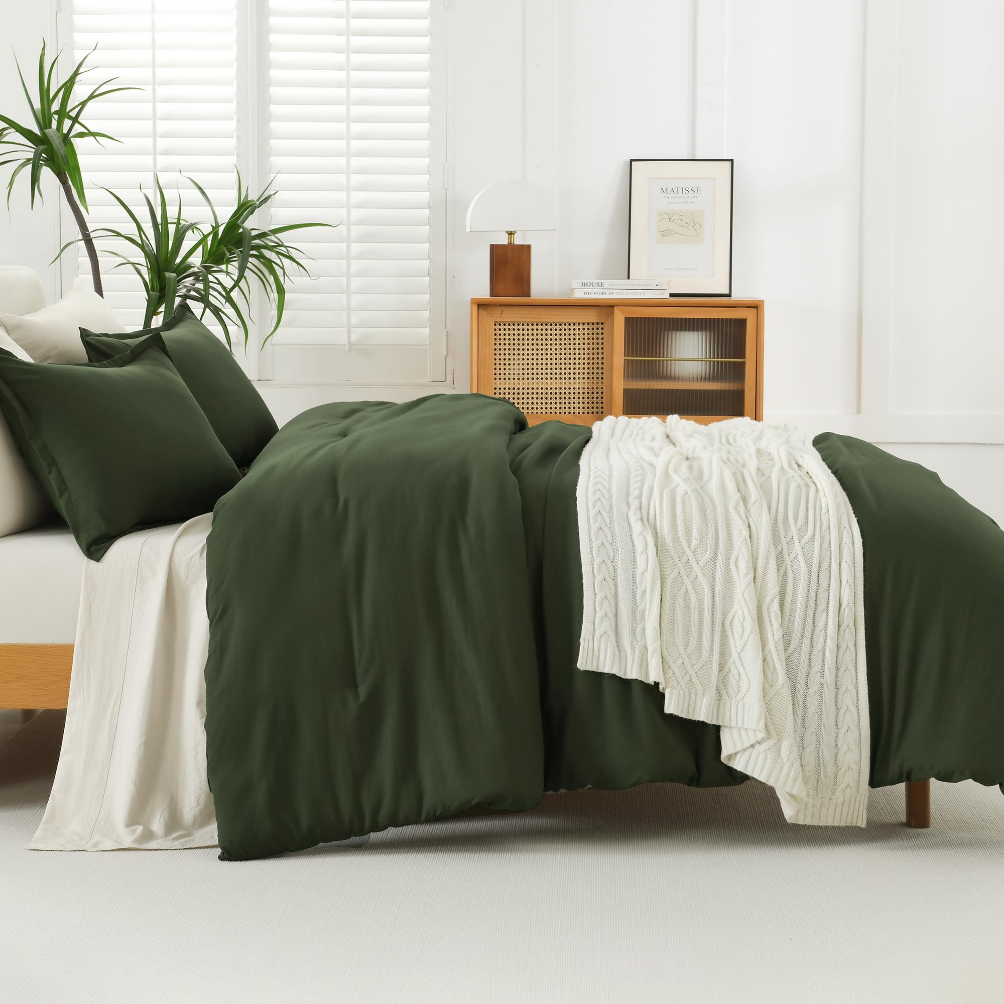 Foto 7 | Edredón King Size con Fundas de Almohada Litanika Verde 3 Piezas - Venta Internacional