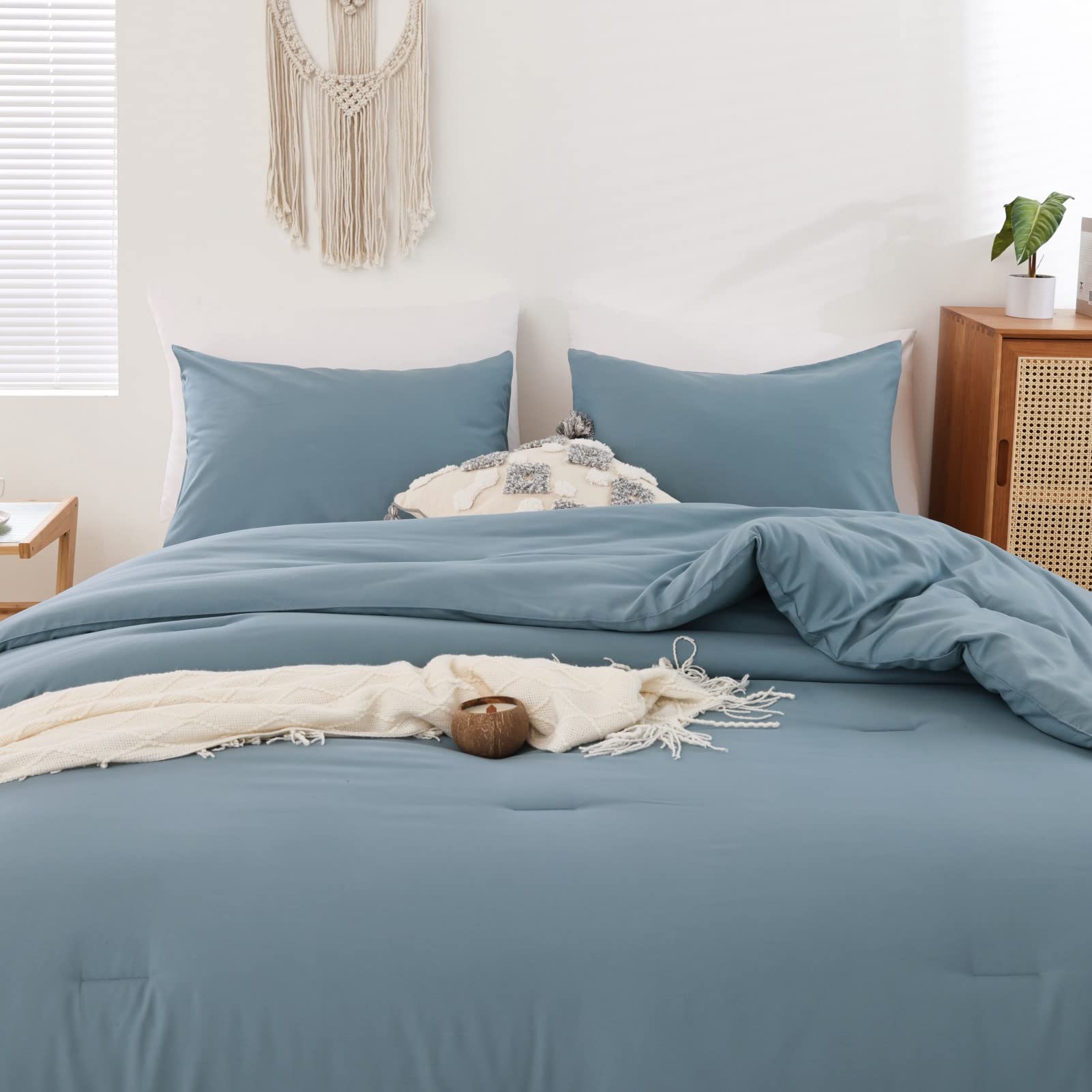 Foto 5 pulgar | Edredón Queen Size con Fundas de Almohada Rosgonia Azul 3 Piezas - Venta Internacional