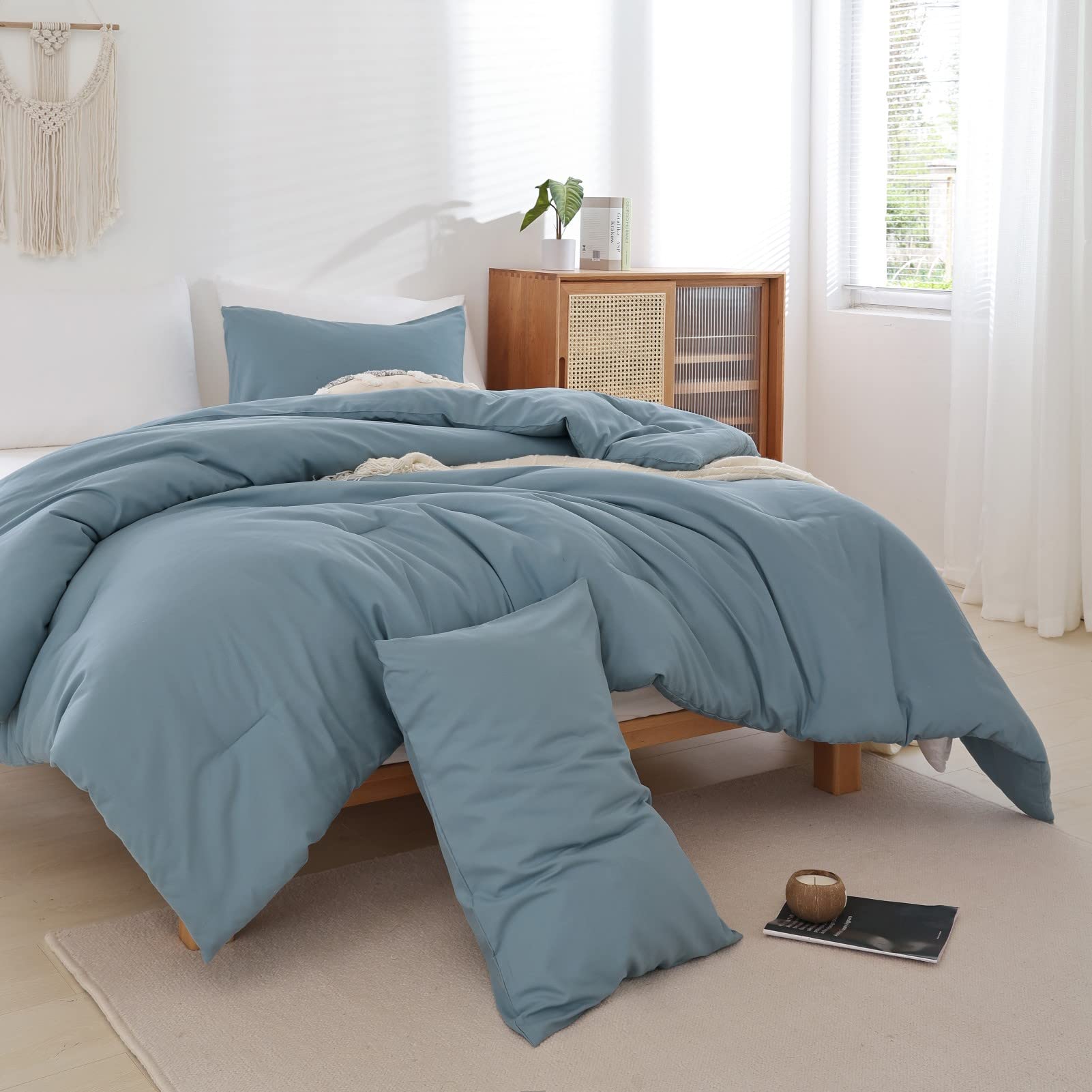 Foto 6 pulgar | Edredón Queen Size con Fundas de Almohada Rosgonia Azul 3 Piezas - Venta Internacional