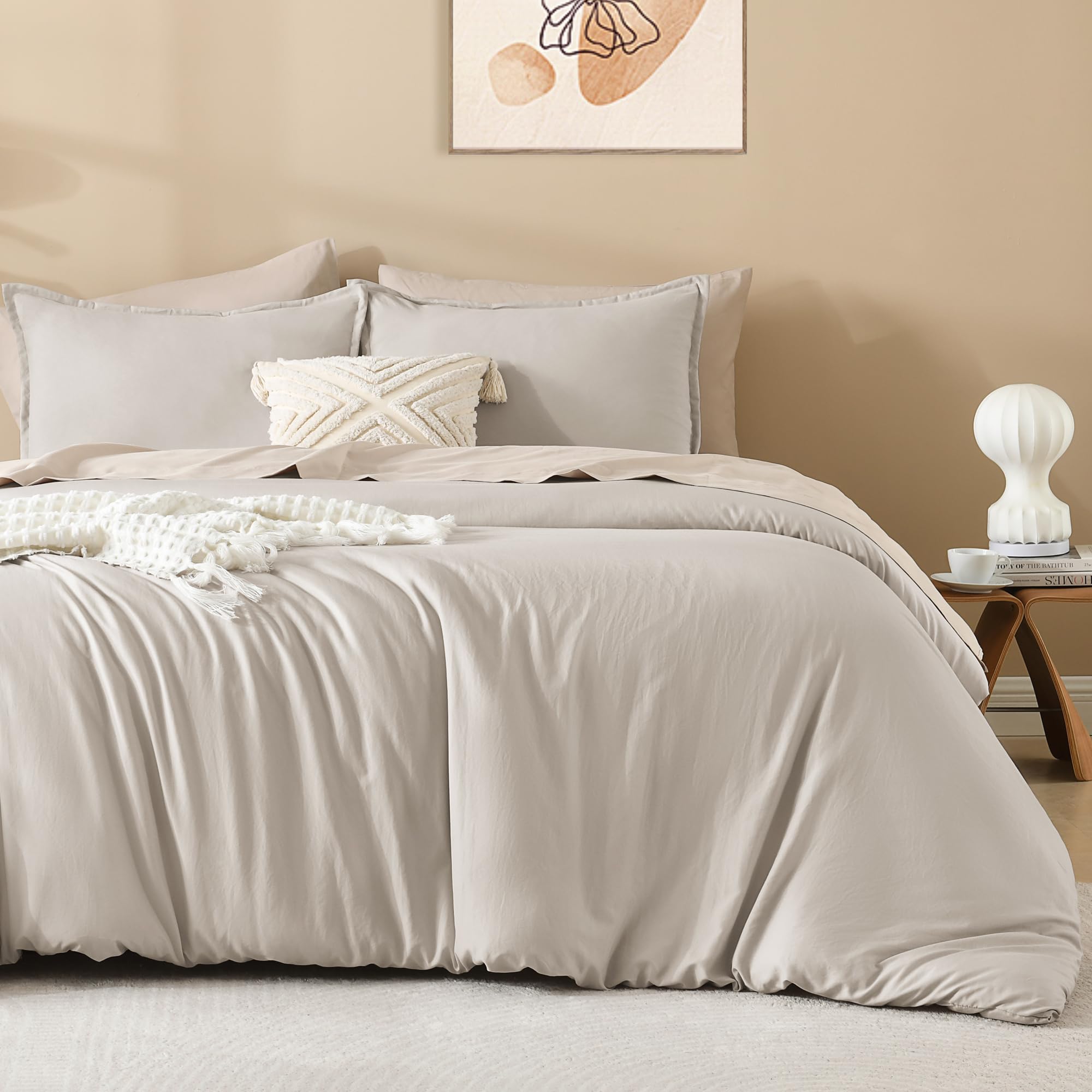 Foto 2 | Edredón Queen Size con Fundas de Almohada Litanika Gris 3 Piezas - Venta Internacional