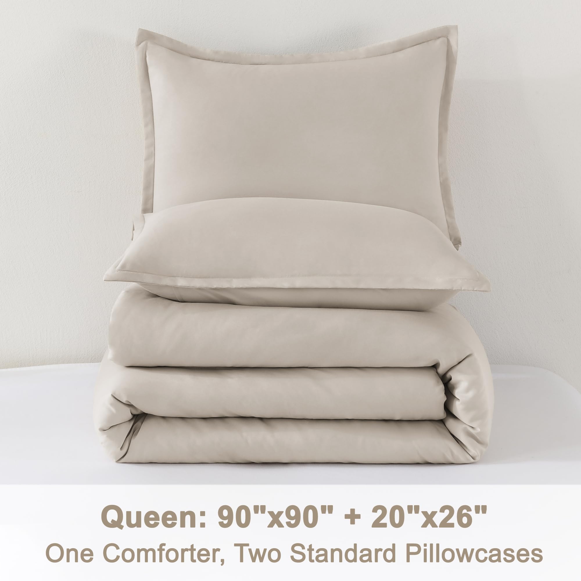 Foto 7 | Edredón Queen Size con Fundas de Almohada Litanika Gris 3 Piezas - Venta Internacional