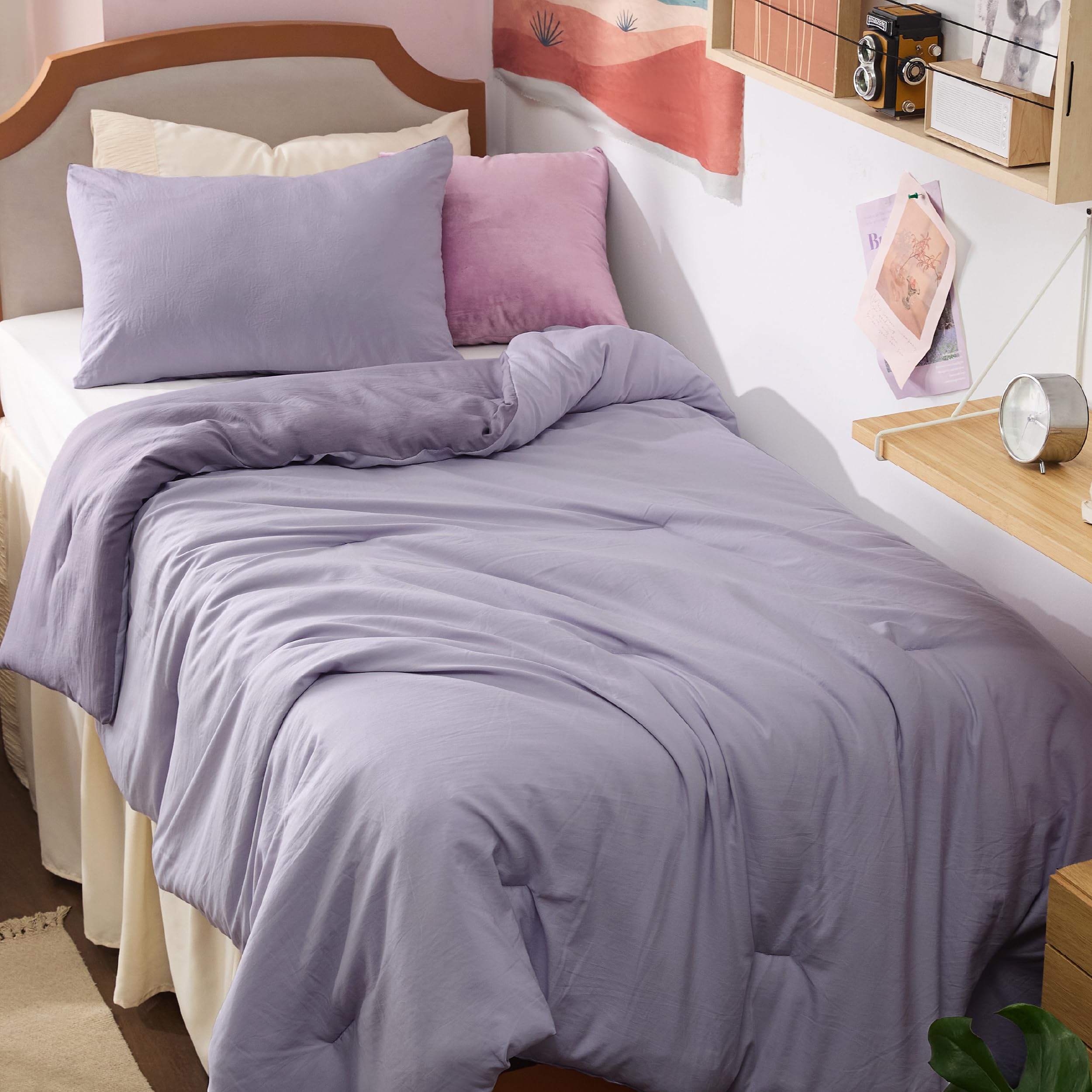 Foto 1 | Edredón Individual con Funda de Almohada Bedsure Morado 2 Piezas - Venta Internacional