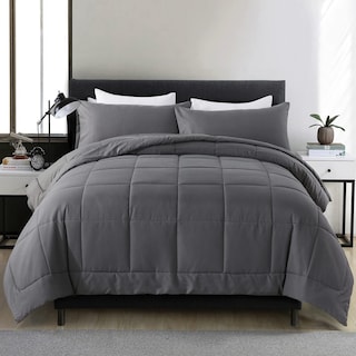 Foto 1 | Edredón Matrimonial con Fundas de Almohada Downcool Gris 3 Piezas - Venta Internacional