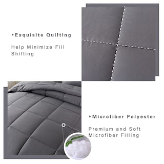 Foto 4 | Edredón Matrimonial con Fundas de Almohada Downcool Gris 3 Piezas - Venta Internacional