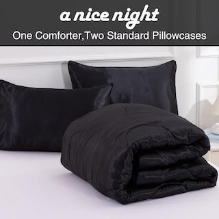 Foto 3 | Edredón Queen Size con Fundas de Almohada A Nice Night Negro 3 Piezas - Venta Internacional