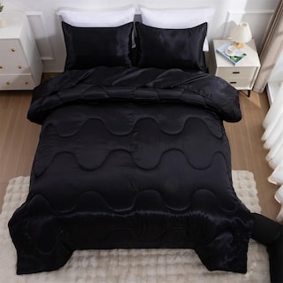 Foto 4 | Edredón Queen Size con Fundas de Almohada A Nice Night Negro 3 Piezas - Venta Internacional