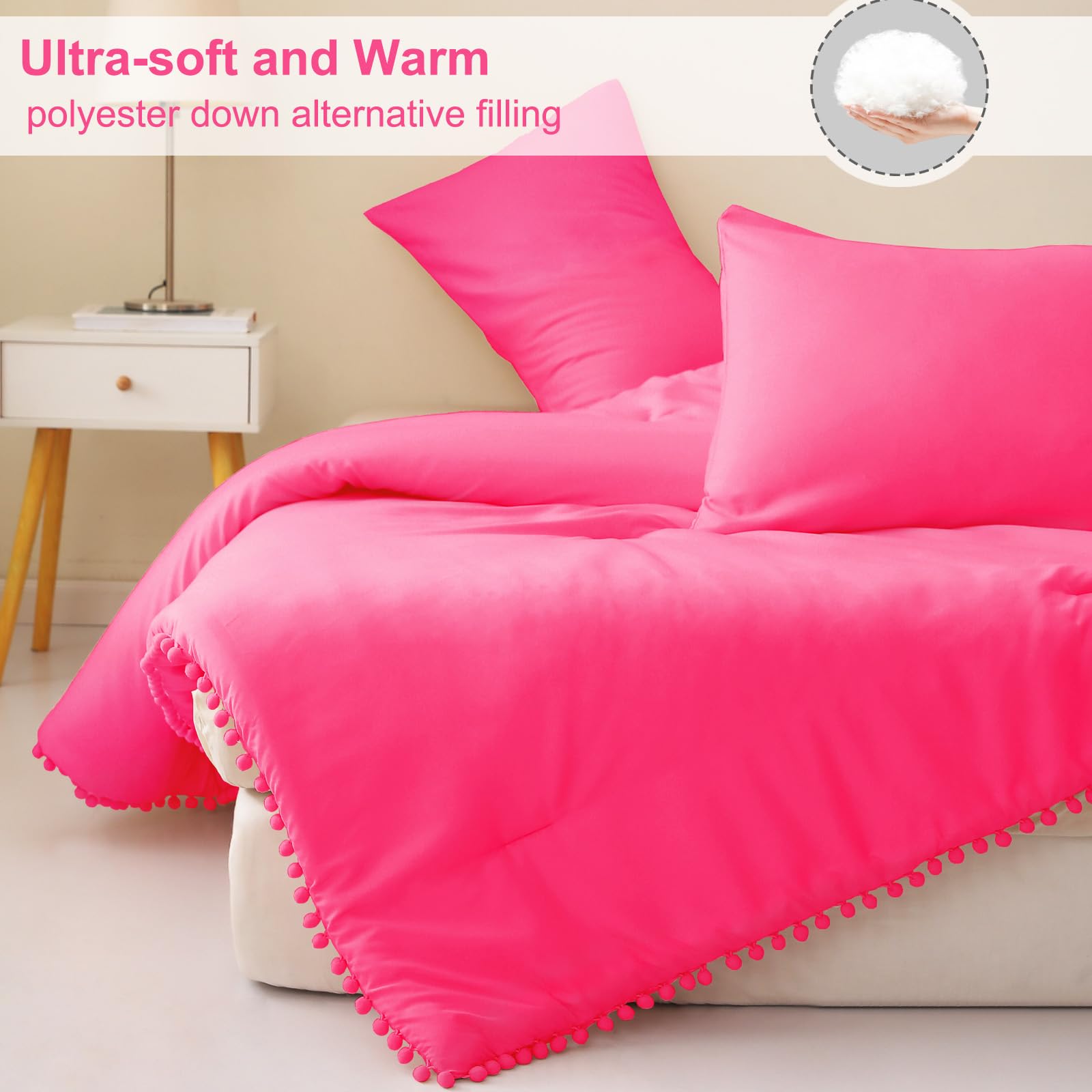 Foto 4 pulgar | Edredón Queen Size con Fundas de Almohada Exclusivo Mezcla Rosa 3 Piezas - Venta Internacional