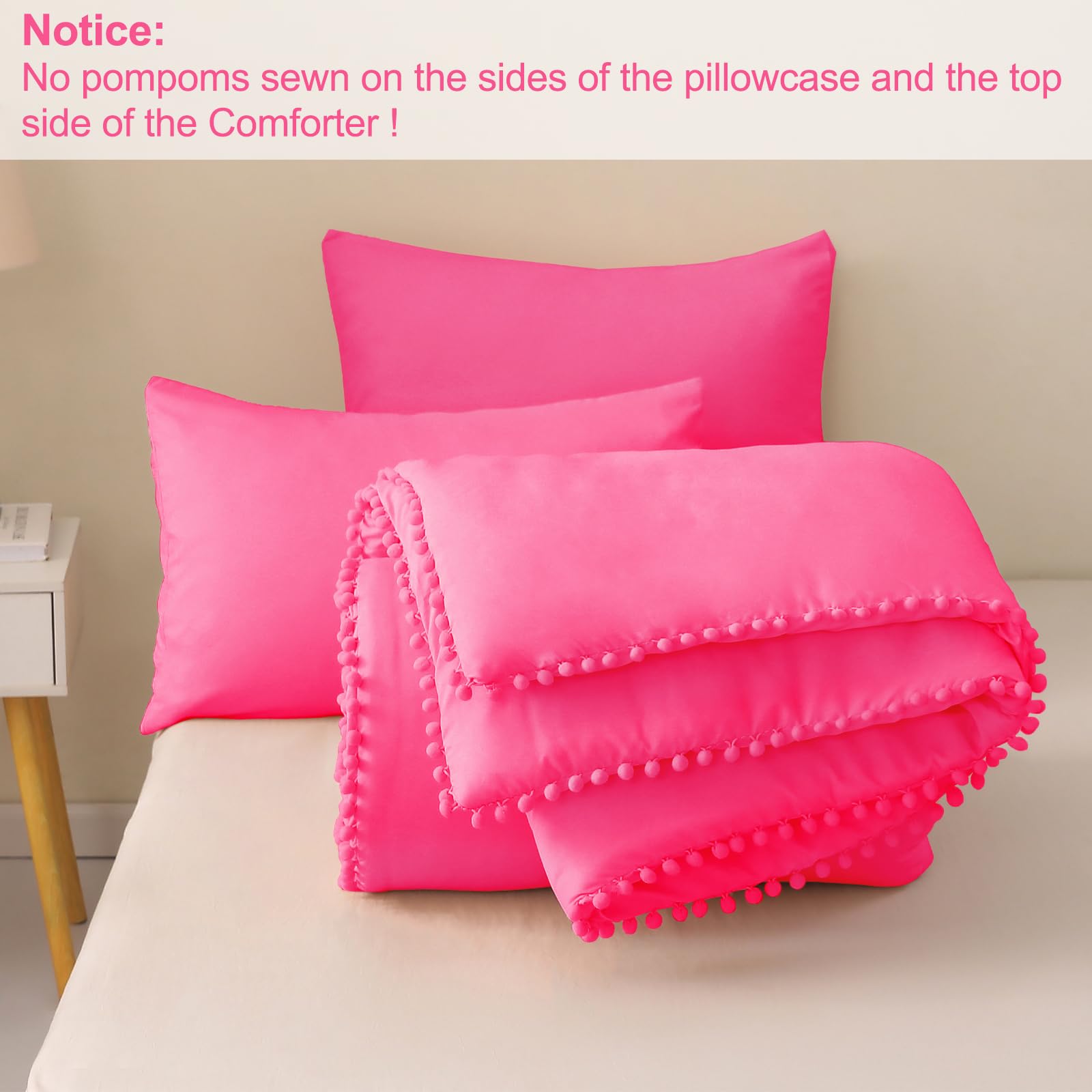 Foto 7 pulgar | Edredón Queen Size con Fundas de Almohada Exclusivo Mezcla Rosa 3 Piezas - Venta Internacional