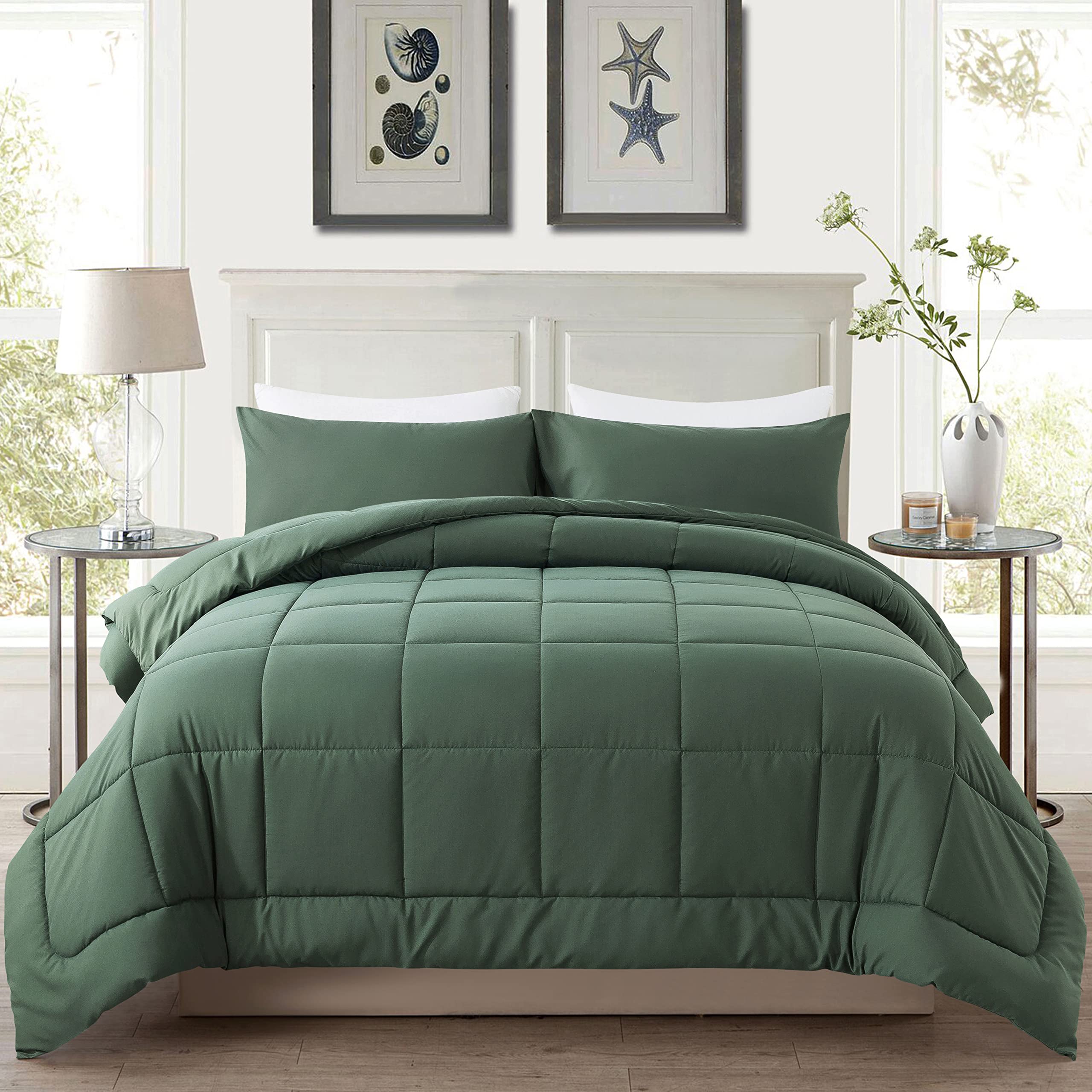 Foto 1 | Edredón Individual con Funda de Almohada Downcool Verde 2 Piezas - Venta Internacional