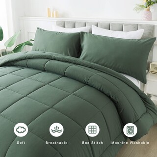 Foto 3 | Edredón Individual con Funda de Almohada Downcool Verde 2 Piezas - Venta Internacional