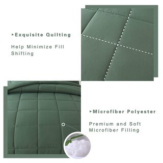 Foto 4 | Edredón Individual con Funda de Almohada Downcool Verde 2 Piezas - Venta Internacional