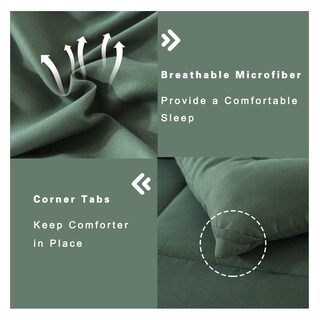Foto 5 | Edredón Individual con Funda de Almohada Downcool Verde 2 Piezas - Venta Internacional
